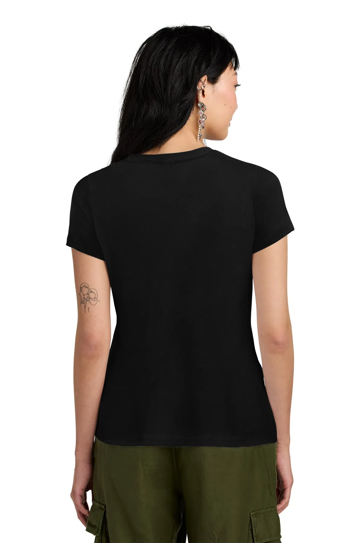 District Women’s Perfect Weight Custom Tees, Jet Black