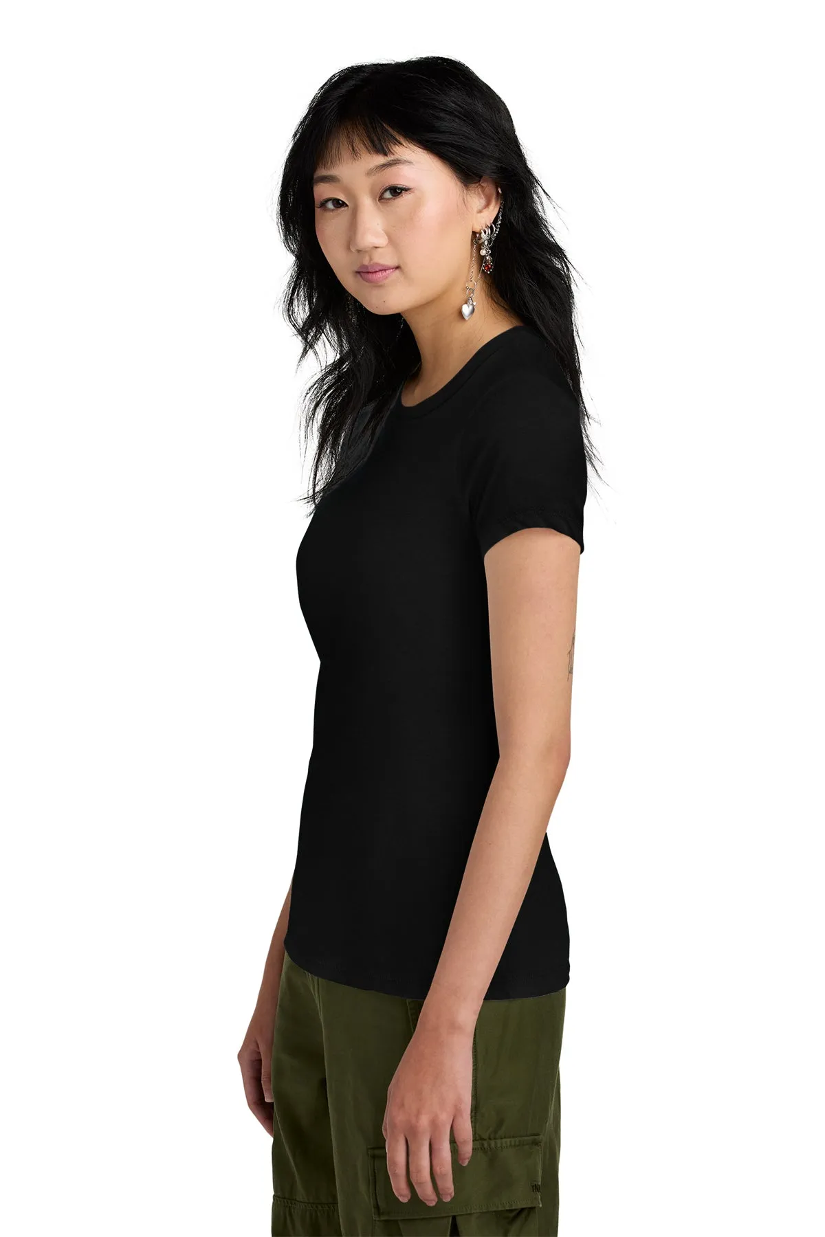 District Women’s Perfect Weight Custom Tees, Jet Black