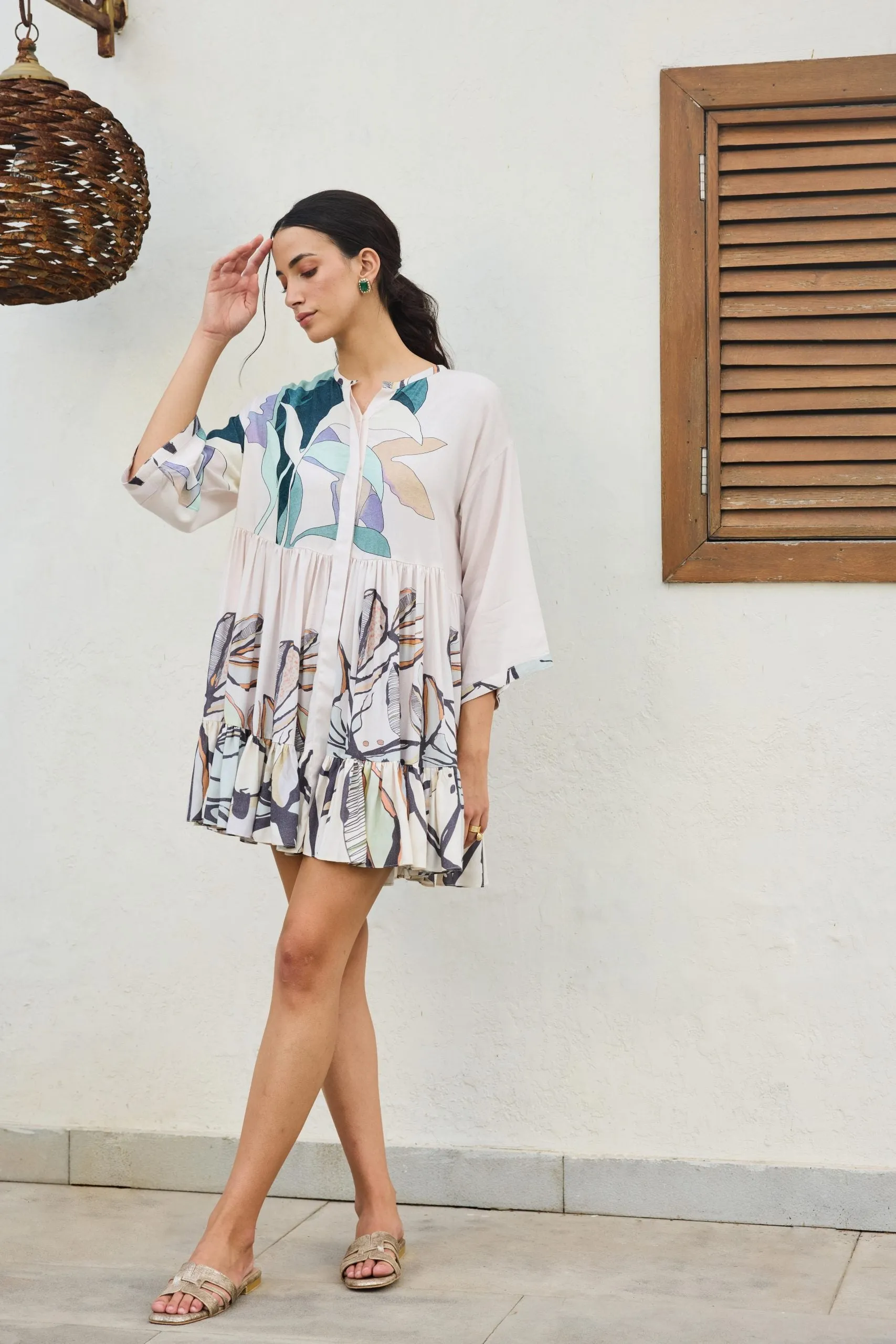 DRESS/ MALTA FRILLED DRESS