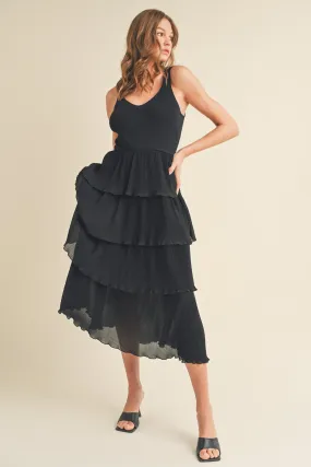 Dress | Tiered Pleating Knit