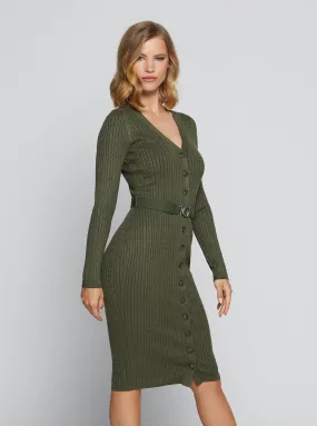 Eco Forest Lena Cardigan Midi Dress