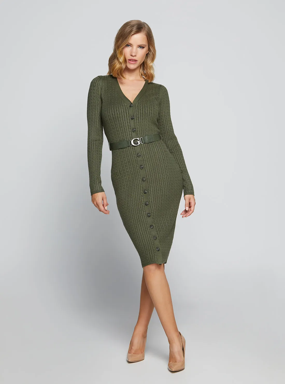 Eco Forest Lena Cardigan Midi Dress