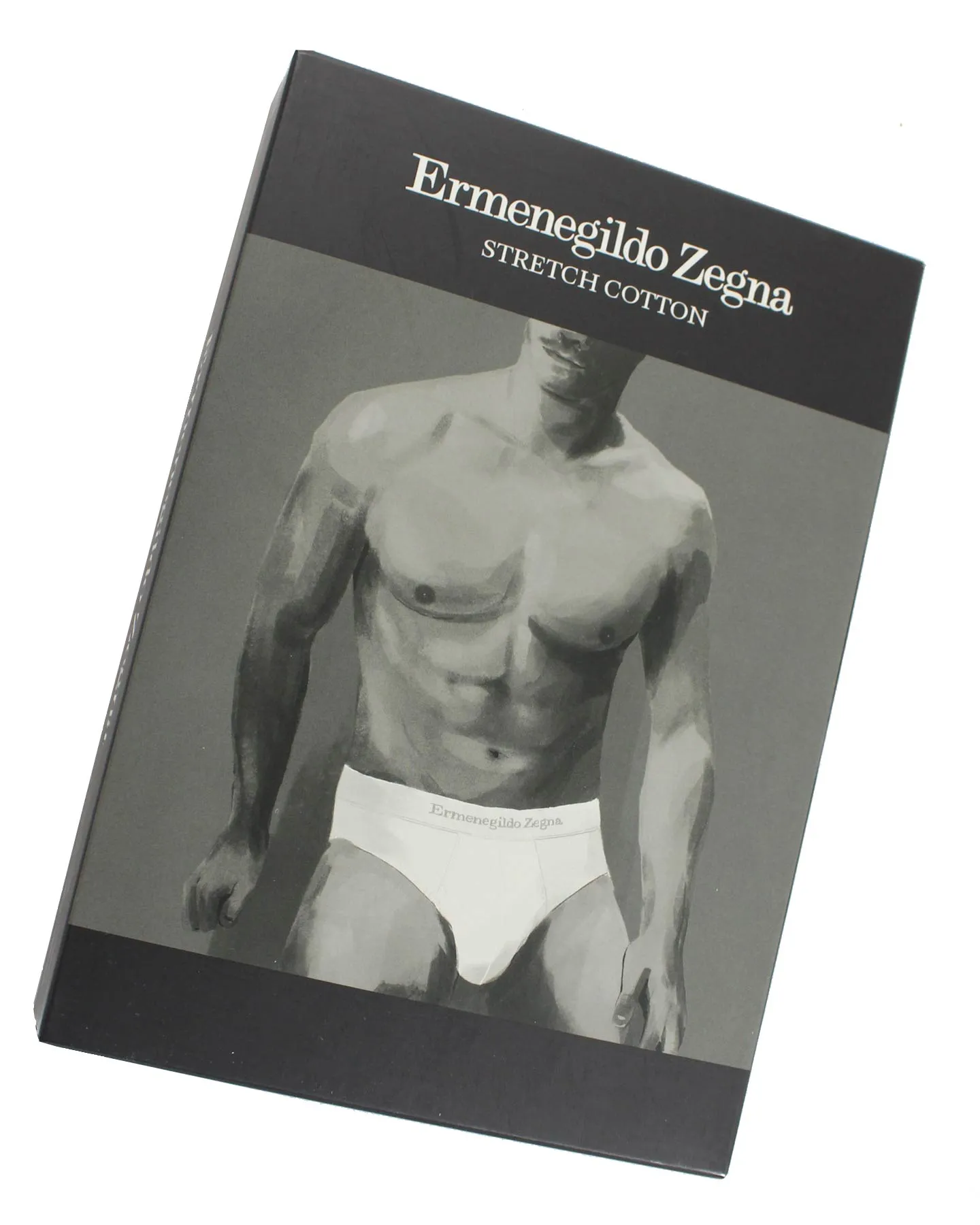 Ermenegildo Zegna Underwear White Stretch Cotton Midi Brief L - SALE