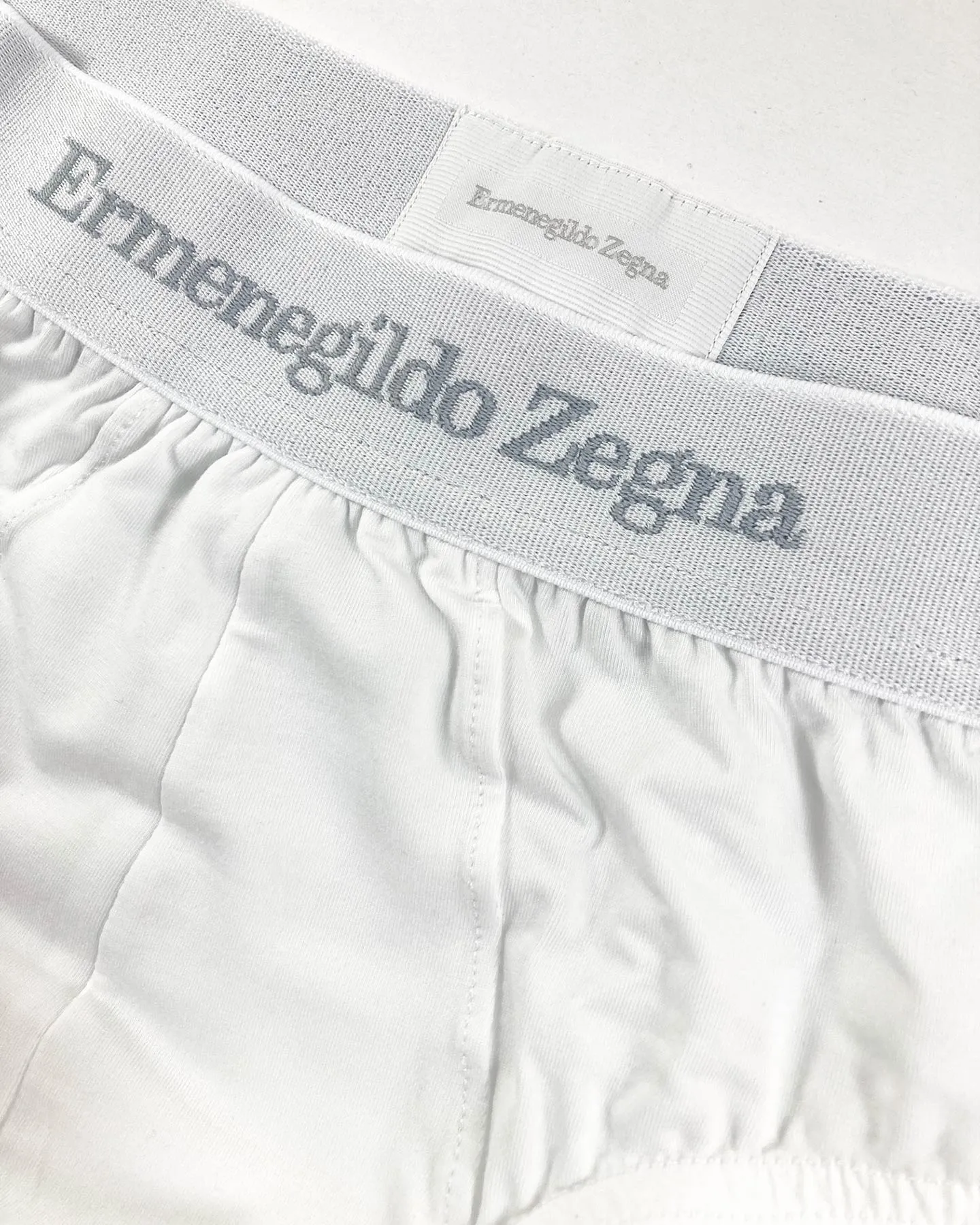 Ermenegildo Zegna Underwear White Stretch Cotton Midi Brief L - SALE