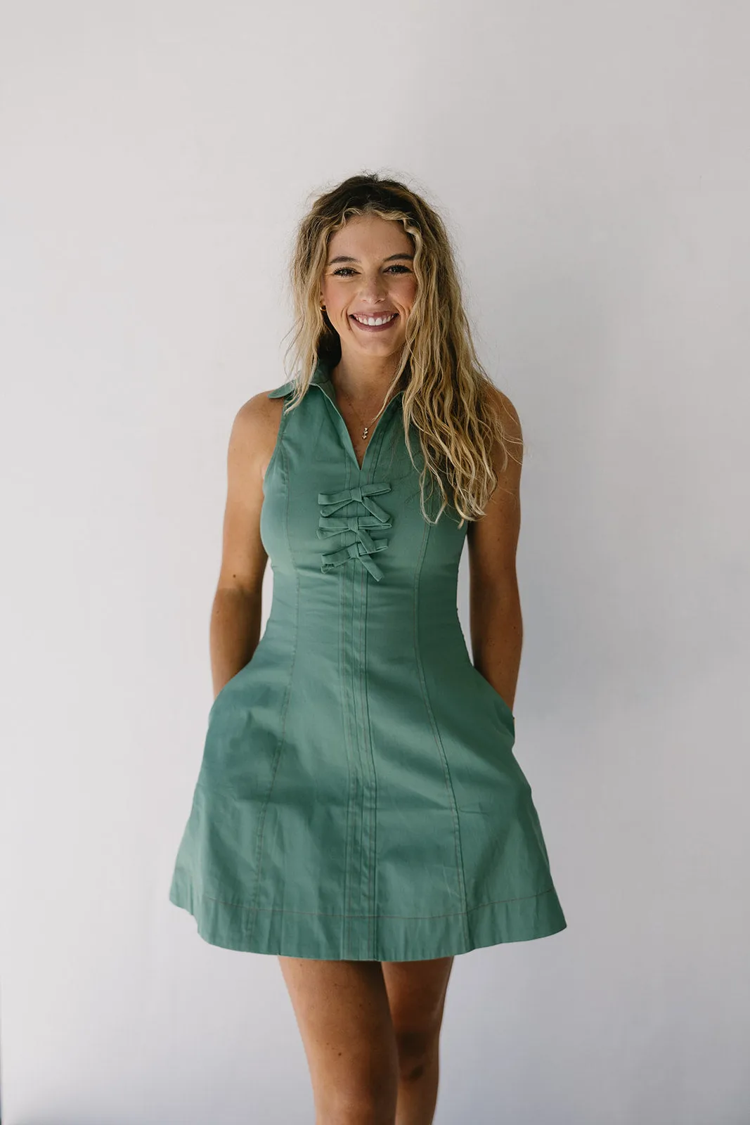 Etsie Mini Dress - Jade