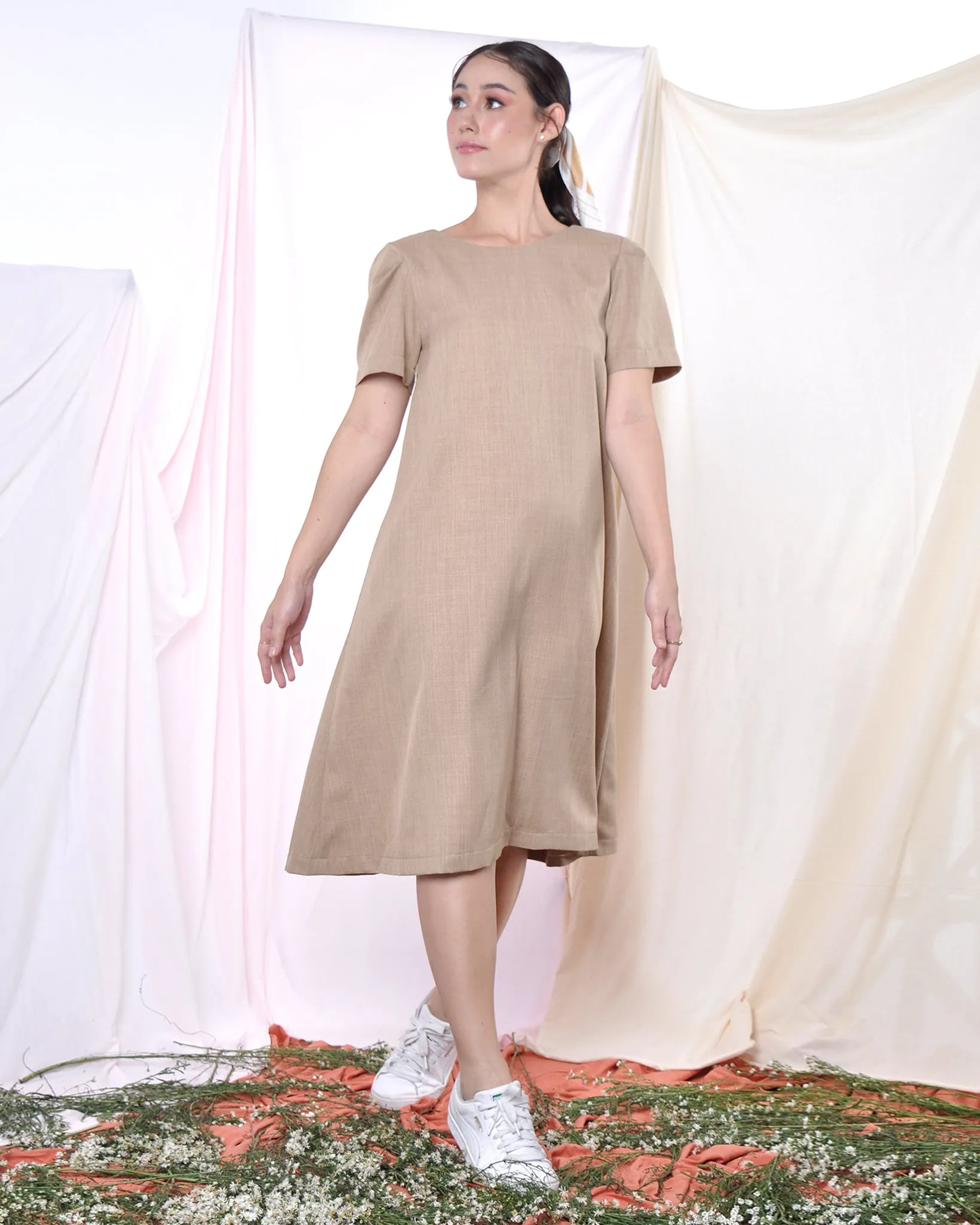 Everyday Dress in Saddle Brown