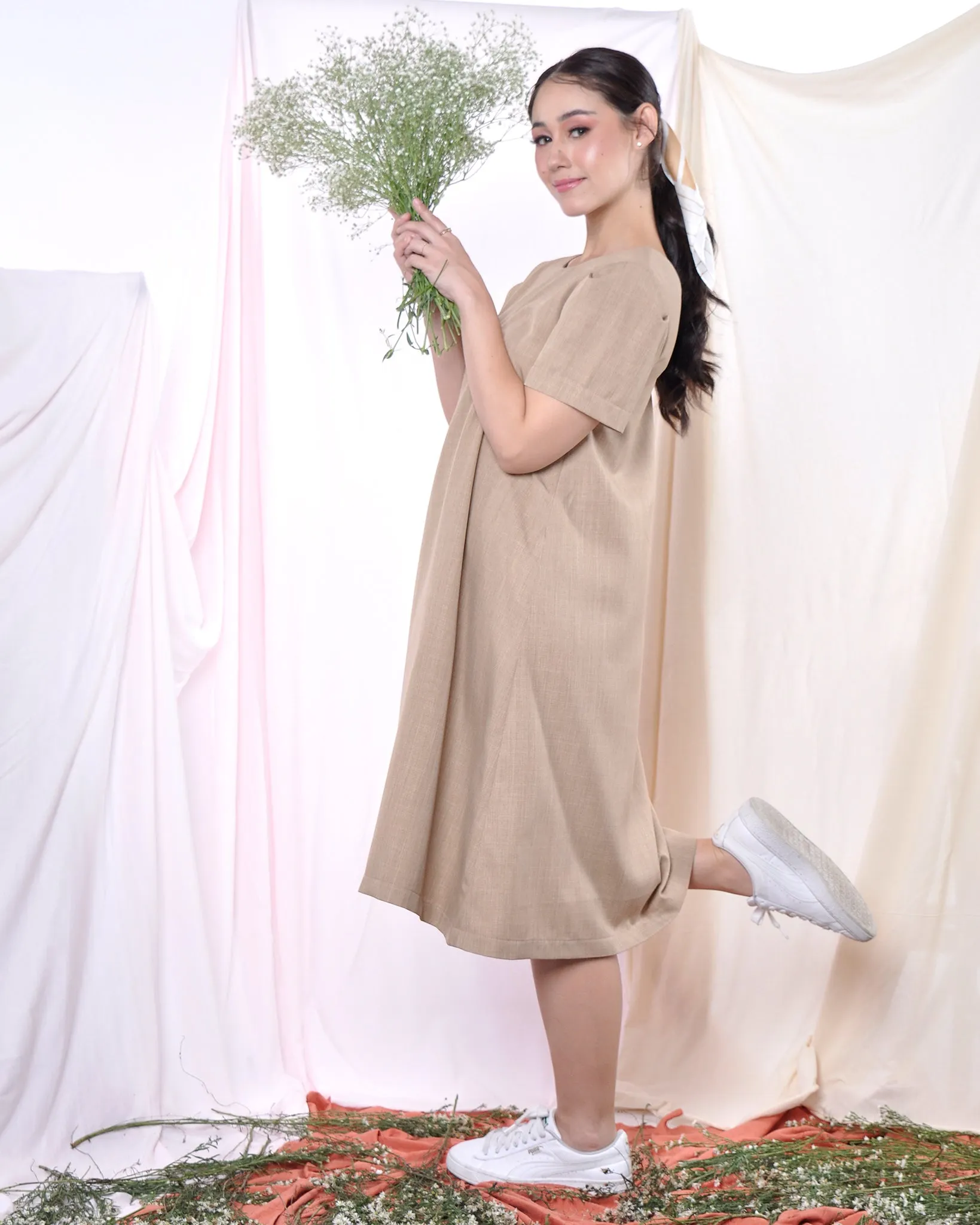 Everyday Dress in Saddle Brown