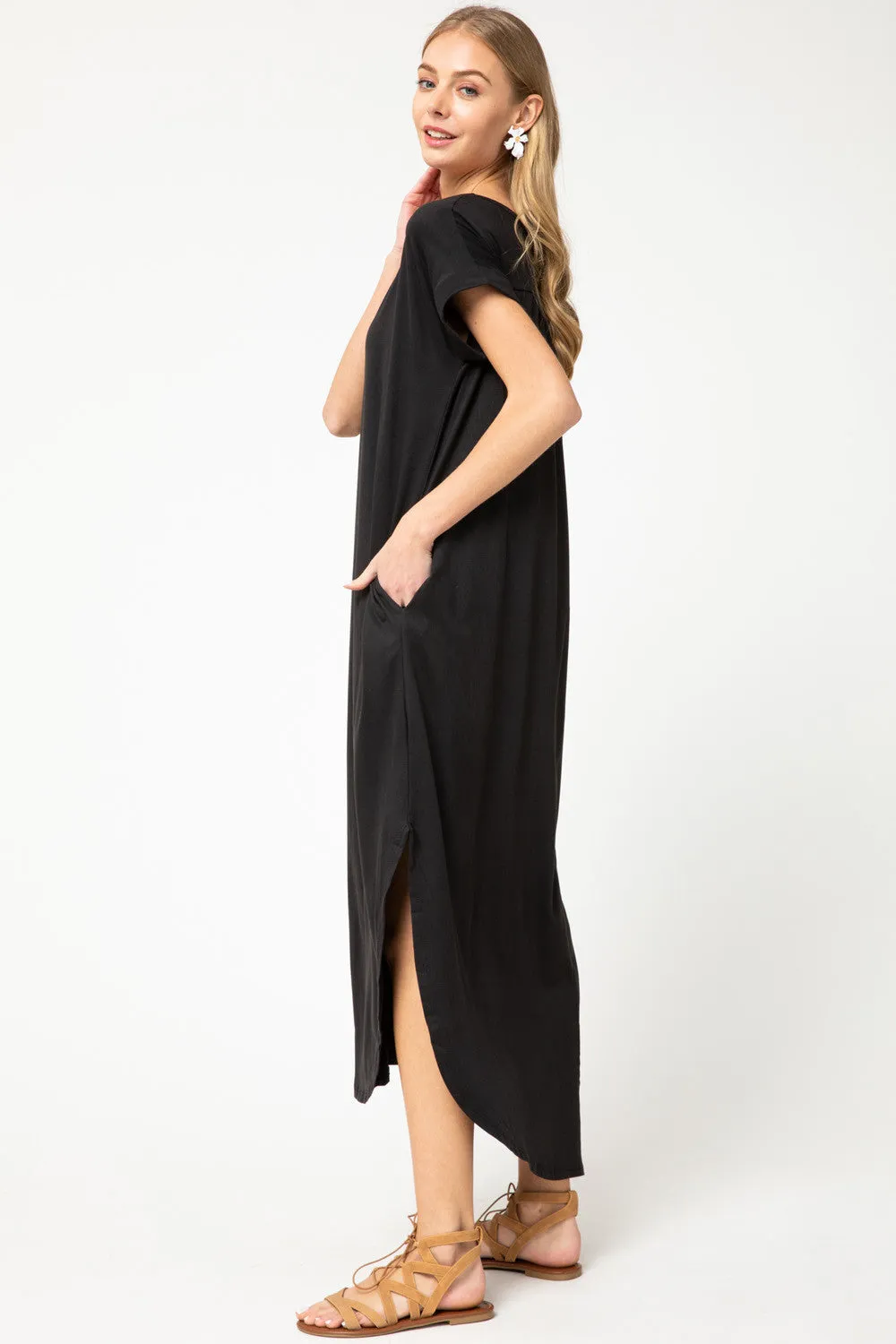 Everyday Pocket Maxi Dress, Black