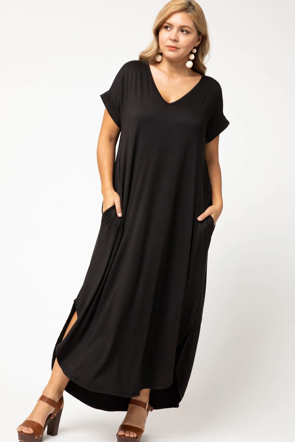 Everyday Pocket Maxi Dress, Black
