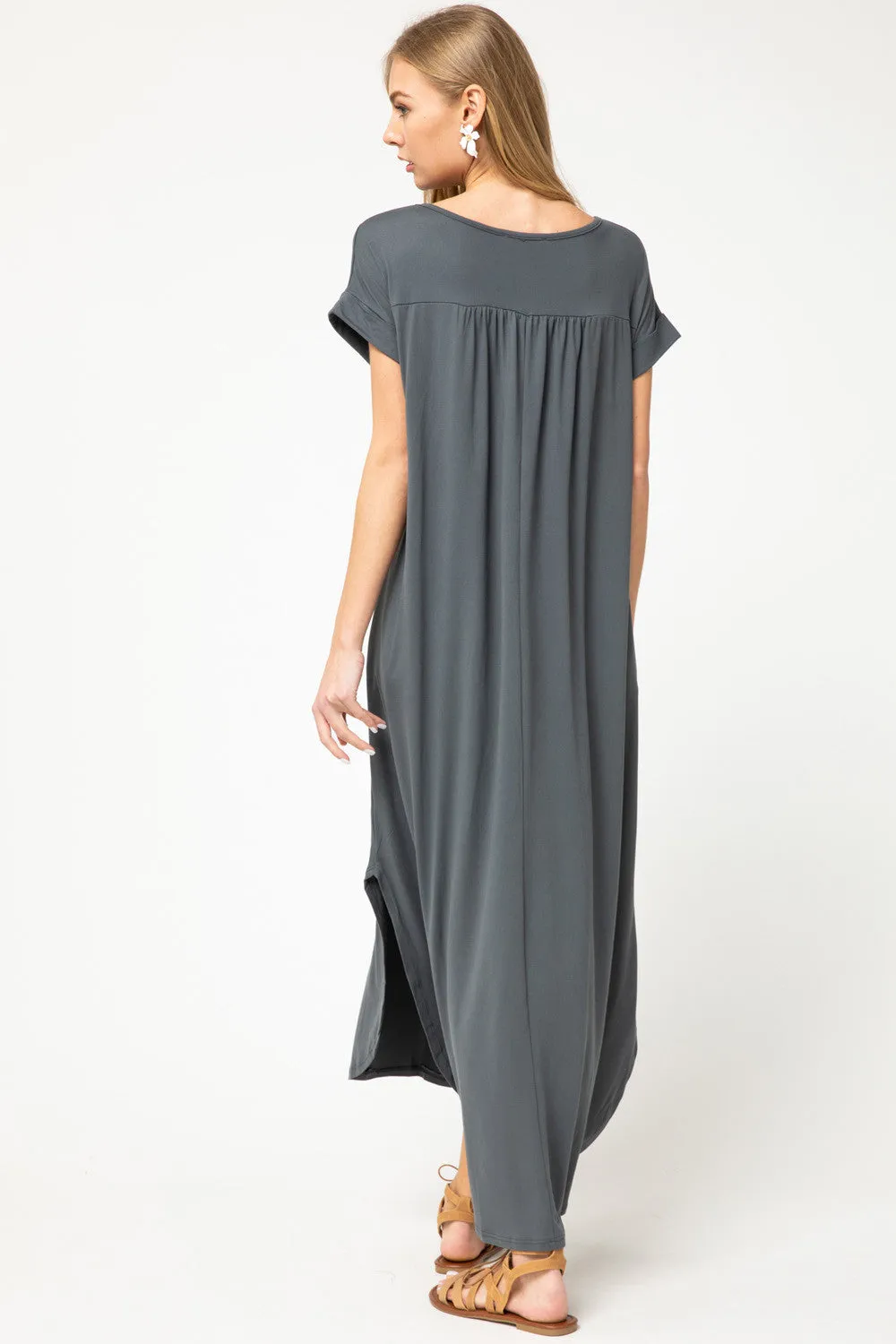 Everyday Pocket Maxi Dress, Charcoal