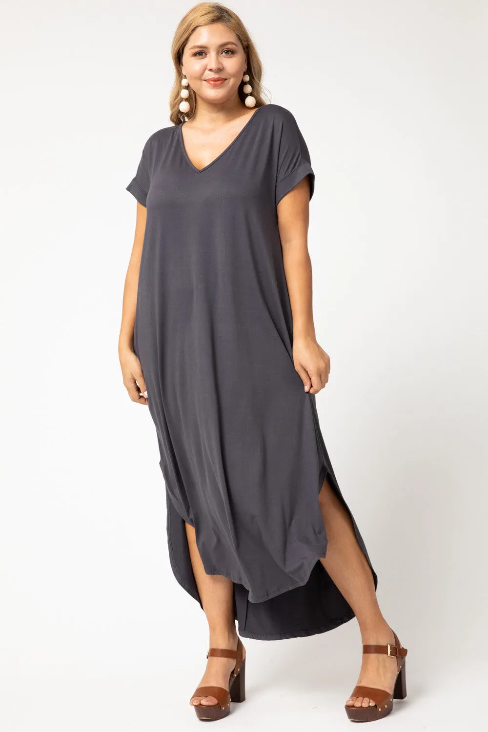 Everyday Pocket Maxi Dress, Charcoal