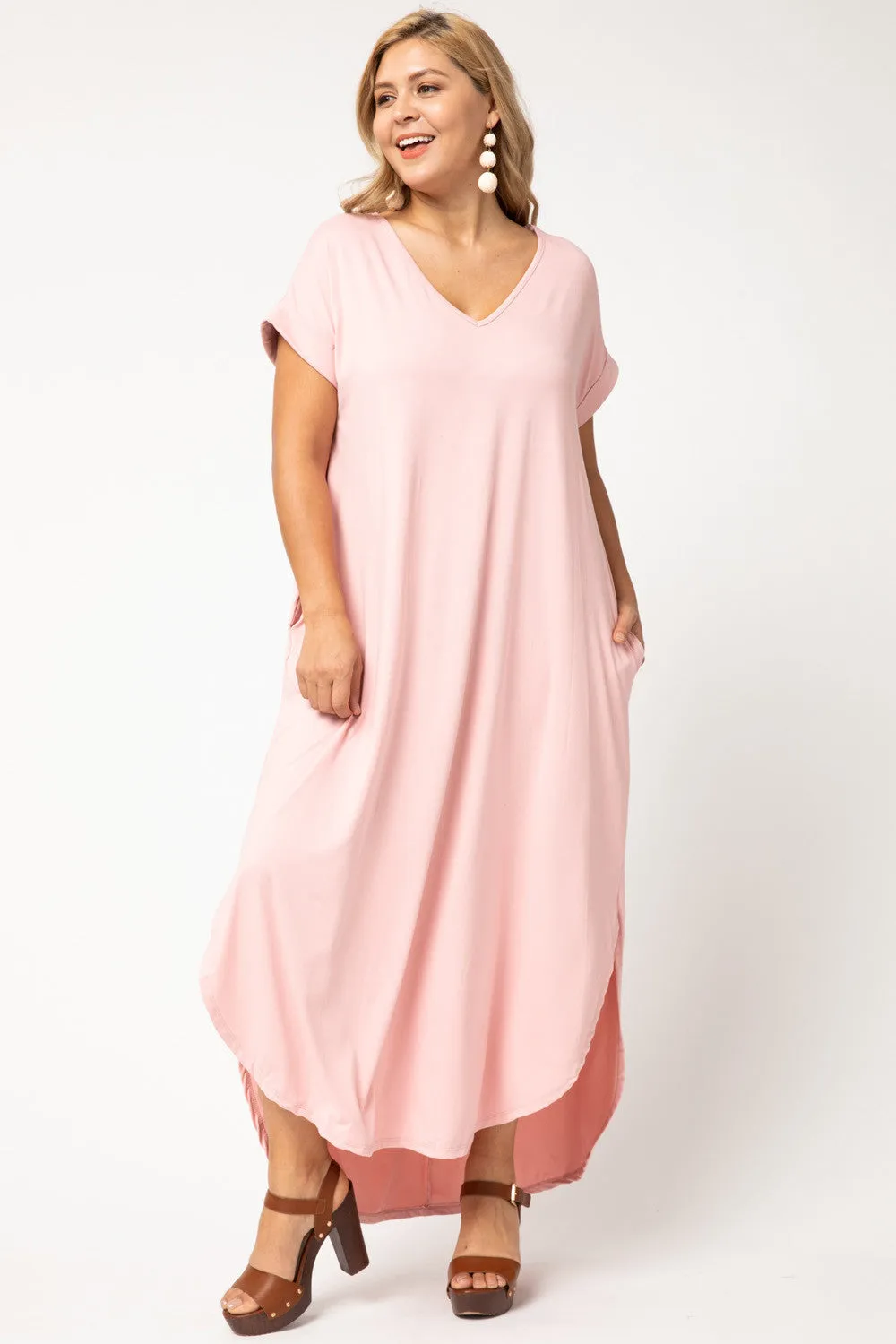 Everyday Pocket Maxi Dress, Dusty Rose