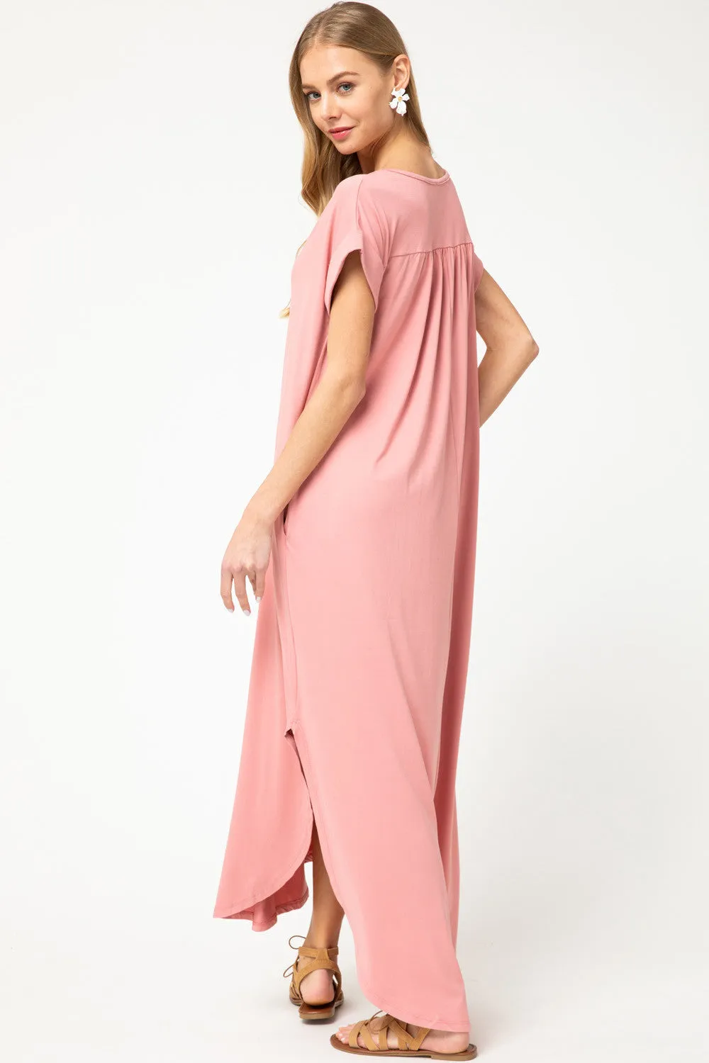Everyday Pocket Maxi Dress, Dusty Rose