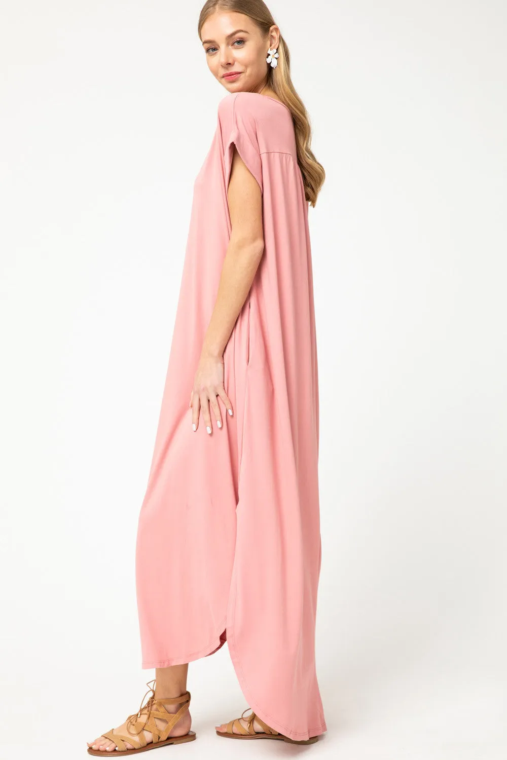 Everyday Pocket Maxi Dress, Dusty Rose