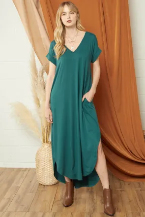 Everyday Pocket Maxi Dress, Hunter Green