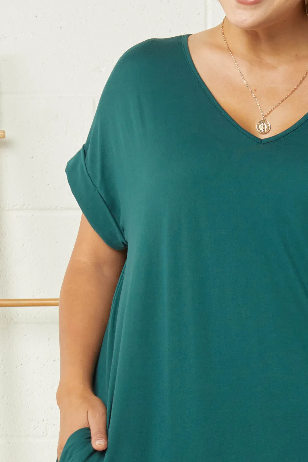 Everyday Pocket Maxi Dress, Hunter Green