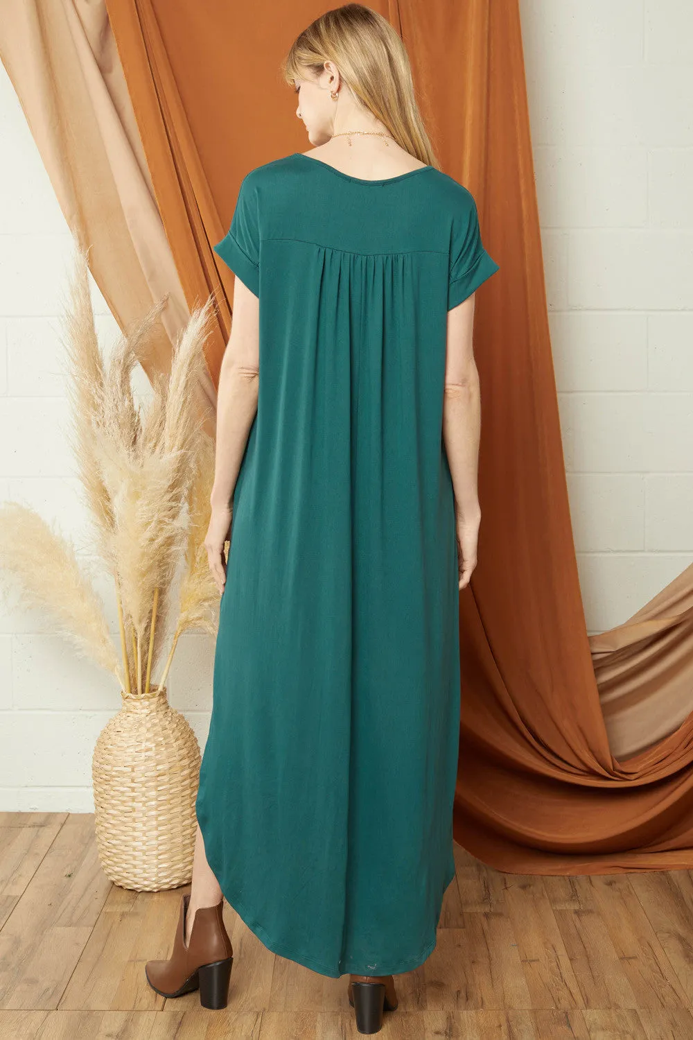Everyday Pocket Maxi Dress, Hunter Green