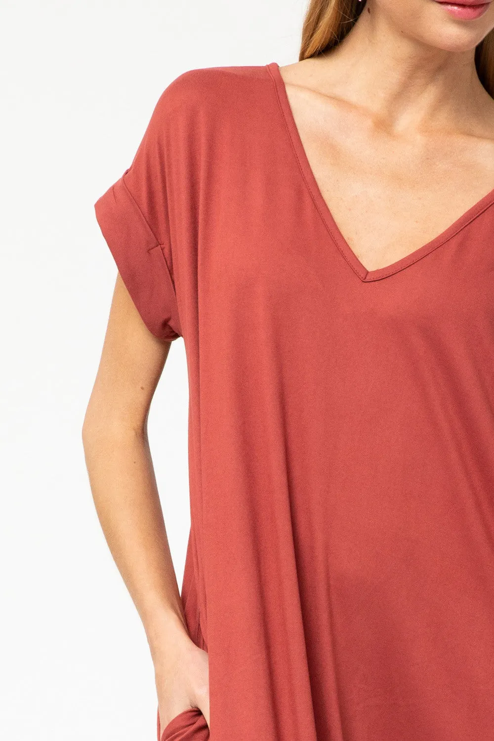 Everyday Pocket Maxi Dress, Marsala
