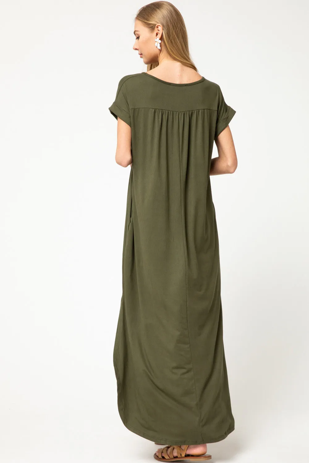 Everyday Pocket Maxi Dress,  Olive