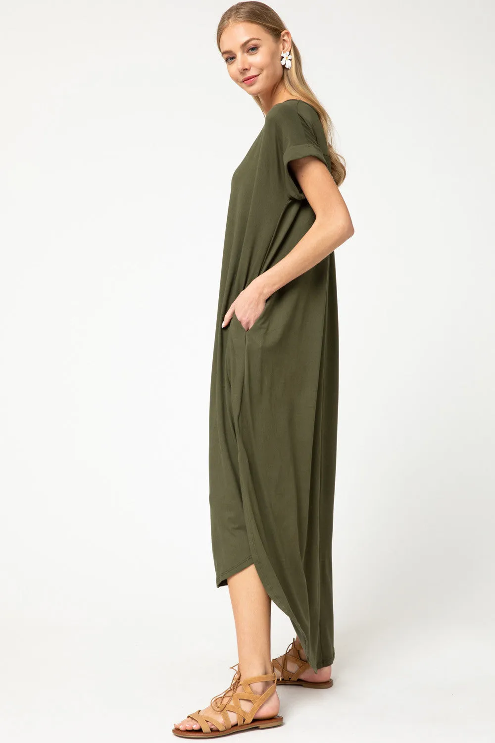 Everyday Pocket Maxi Dress,  Olive