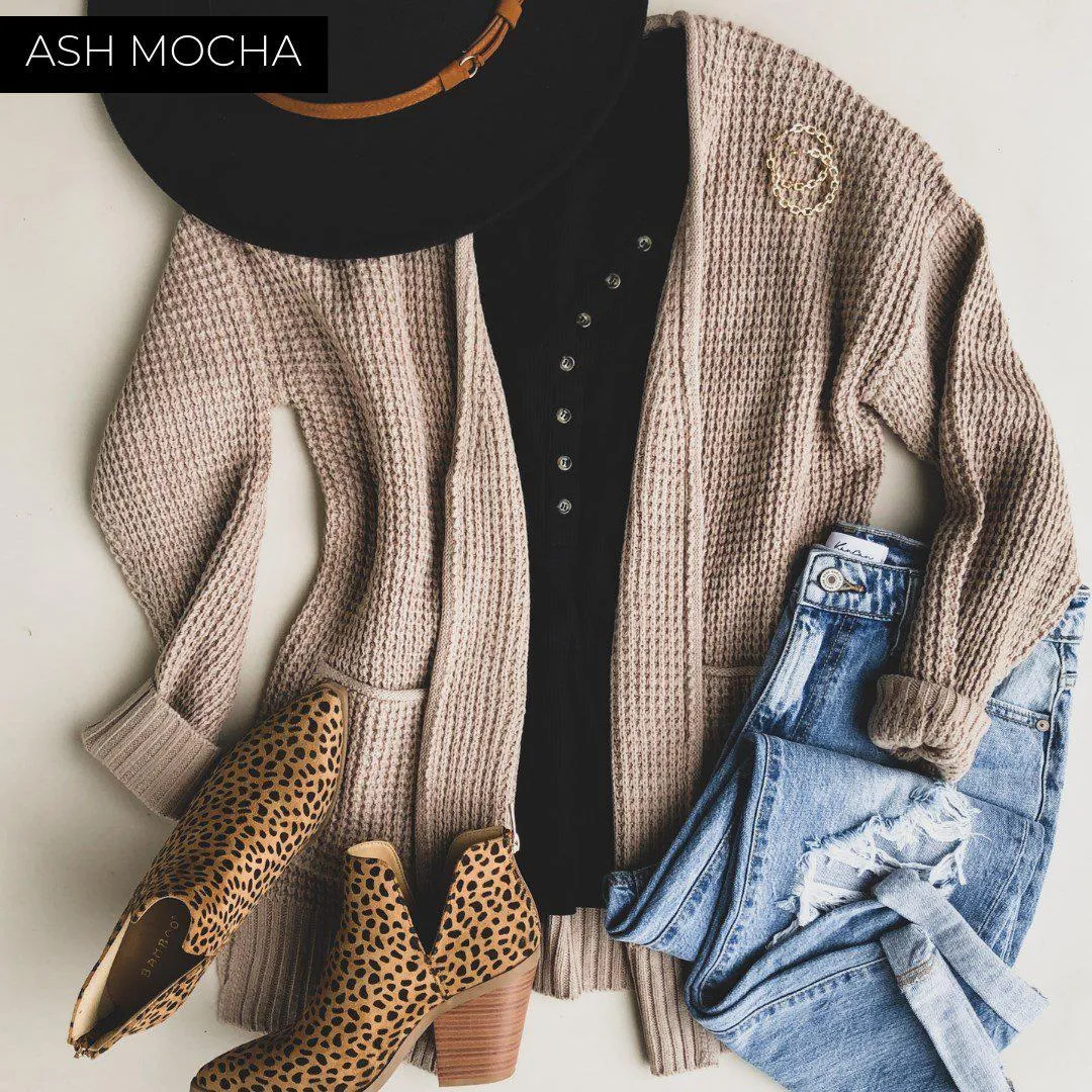 Everyday Waffle Cardigan
