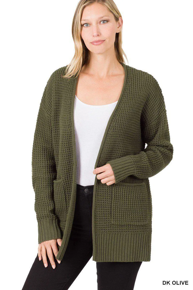 Everyday Waffle Cardigan