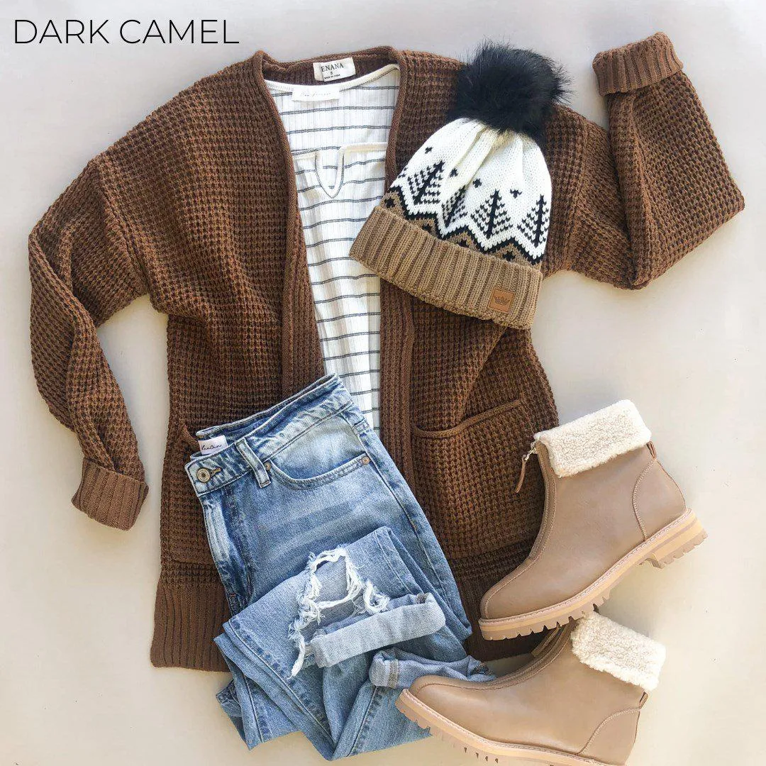 Everyday Waffle Cardigan
