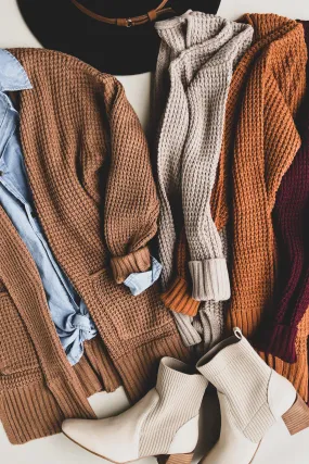 Everyday Waffle Cardigan