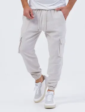 EZRA CARGO PANTS IN BEIGE