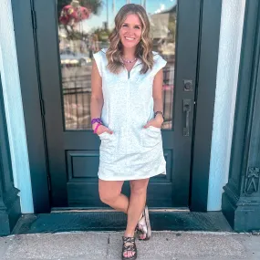 Fall Into Me Mini Dress - Light Grey