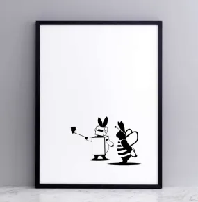 Fancy Dress Rabbit Print