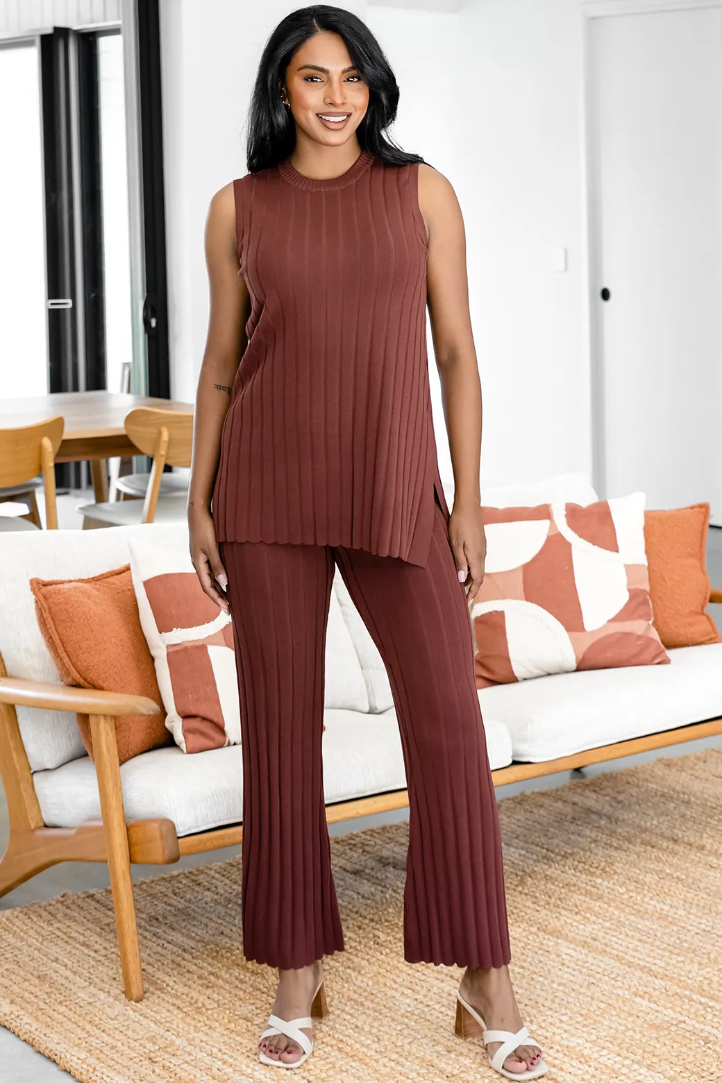 FINAL SALE | Billie Knitted Tank Chocolate