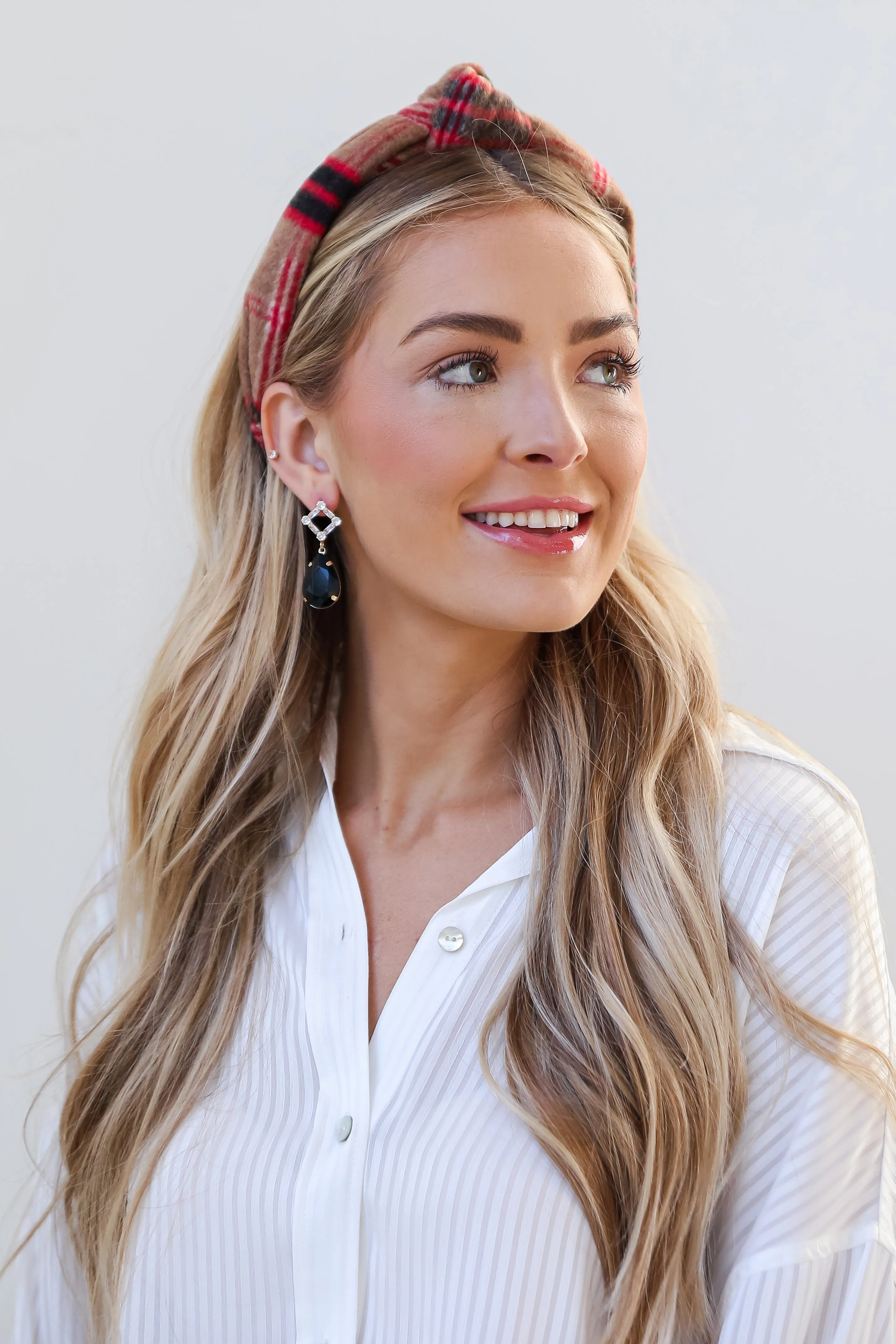 FINAL SALE - Posh Ideals Plaid Knotted Headband