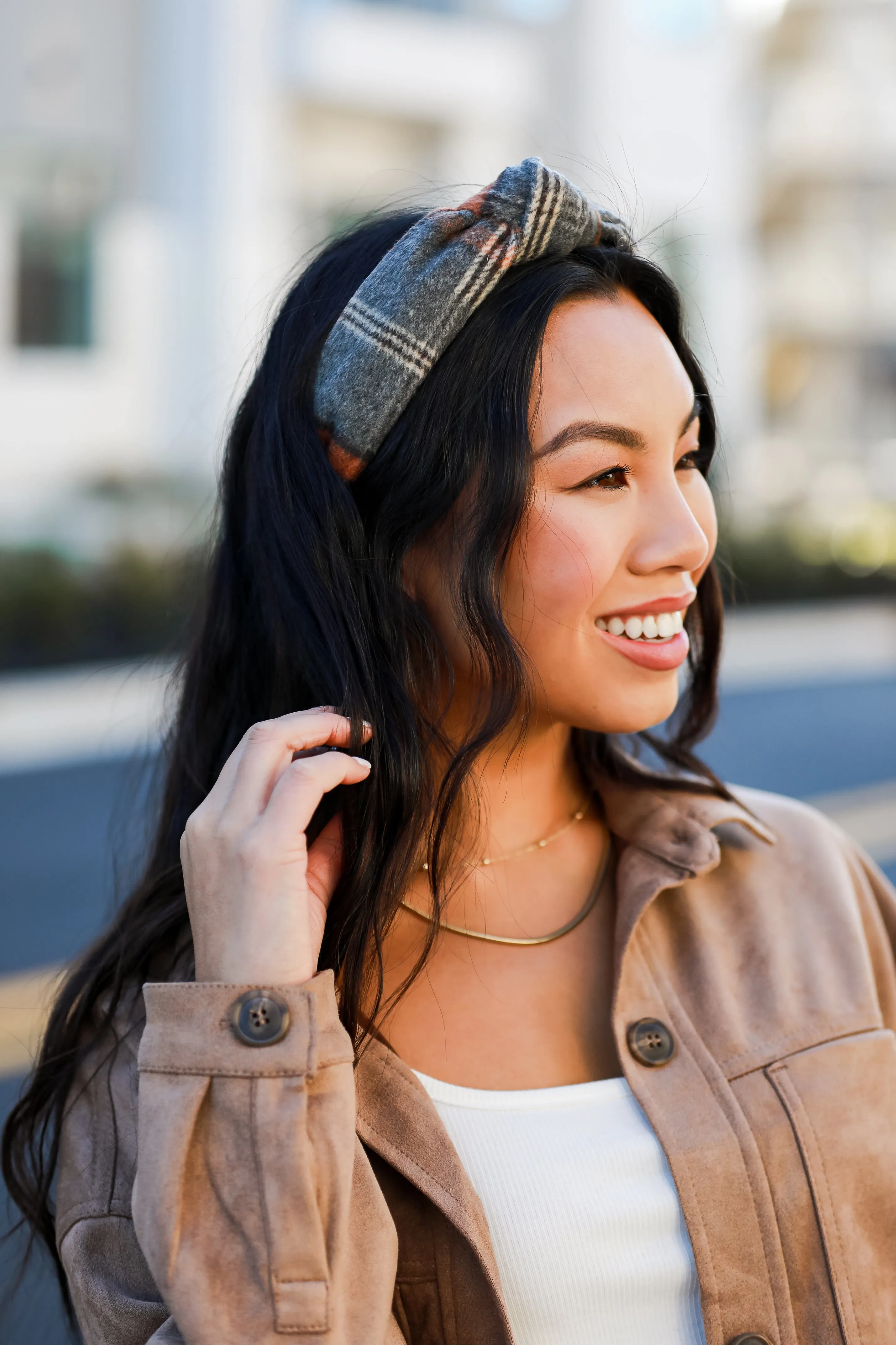 FINAL SALE - Posh Ideals Plaid Knotted Headband