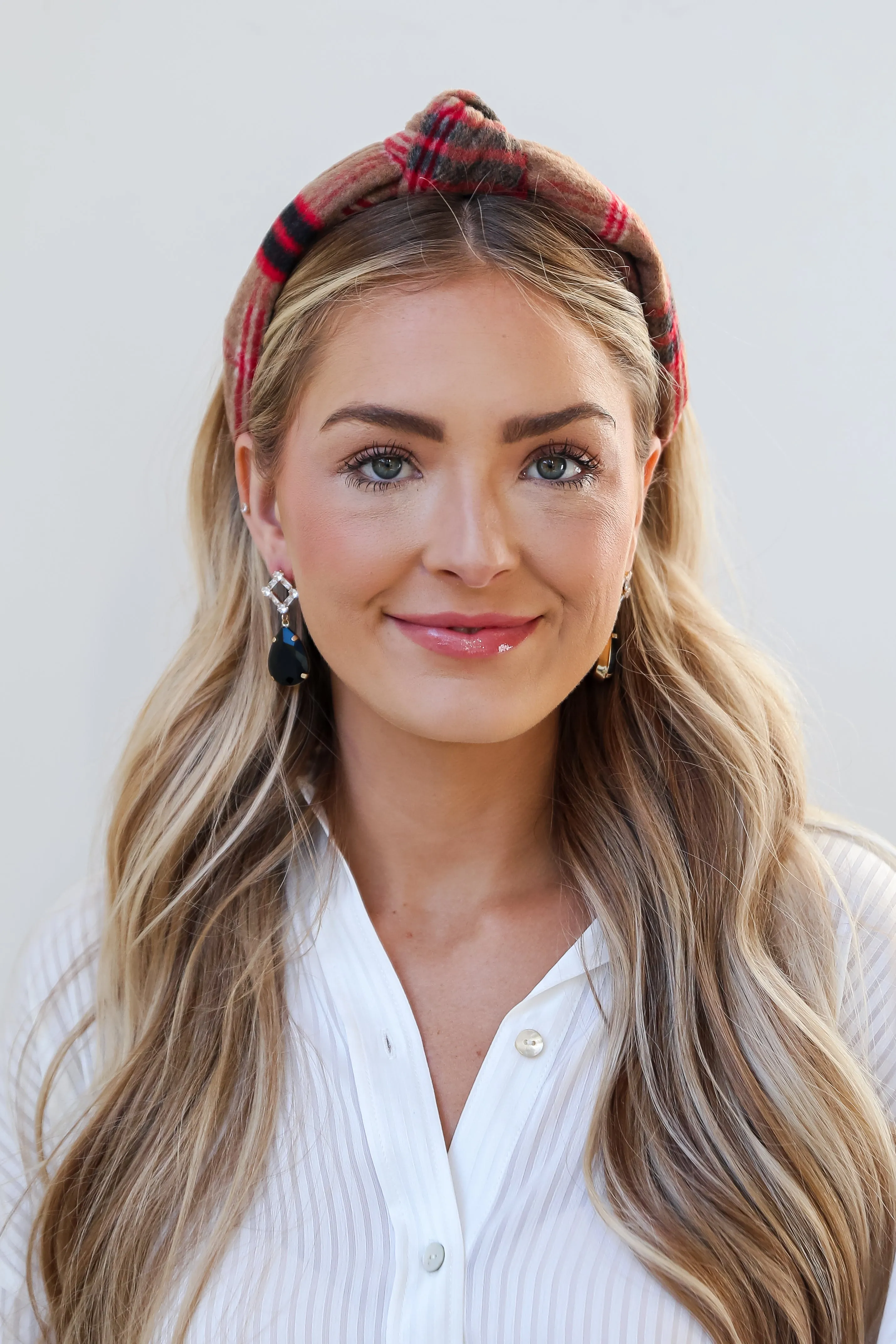 FINAL SALE - Posh Ideals Plaid Knotted Headband