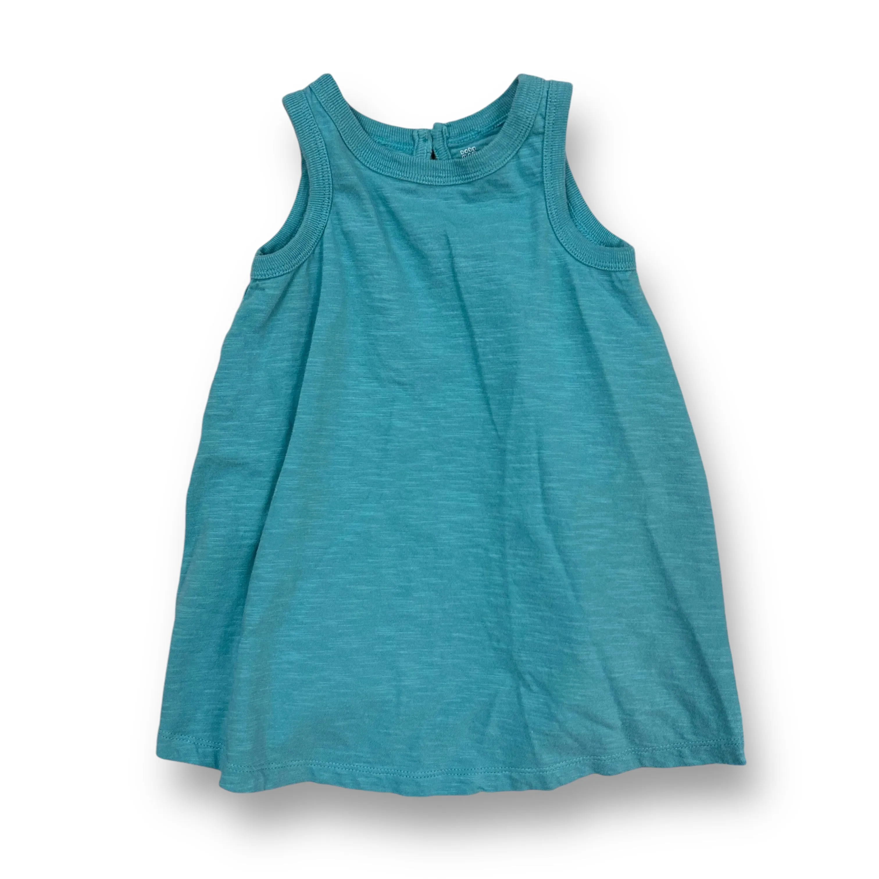 Girls Gap Size 2 Aqua Green Comfy Everyday Sleeveless Dress