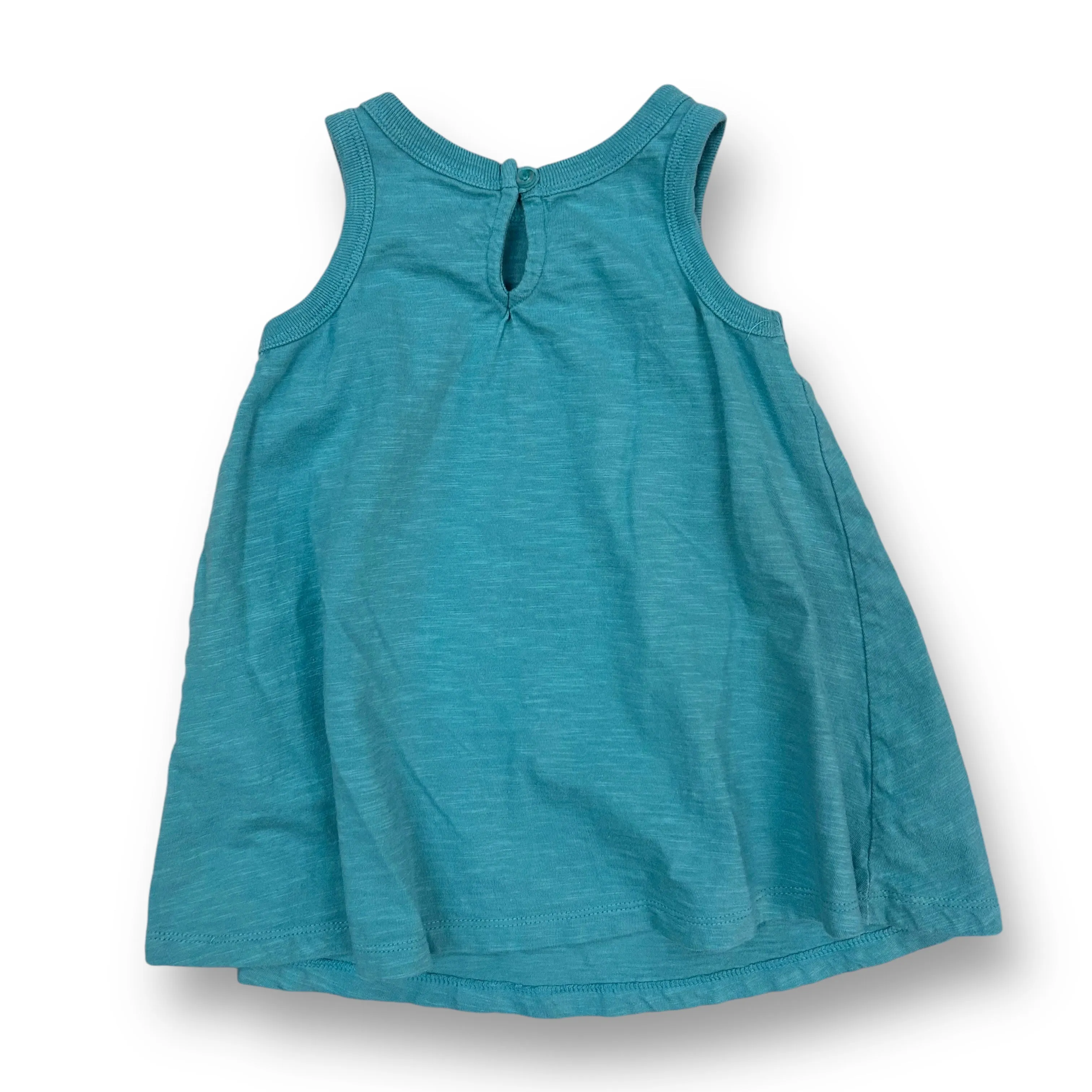 Girls Gap Size 2 Aqua Green Comfy Everyday Sleeveless Dress