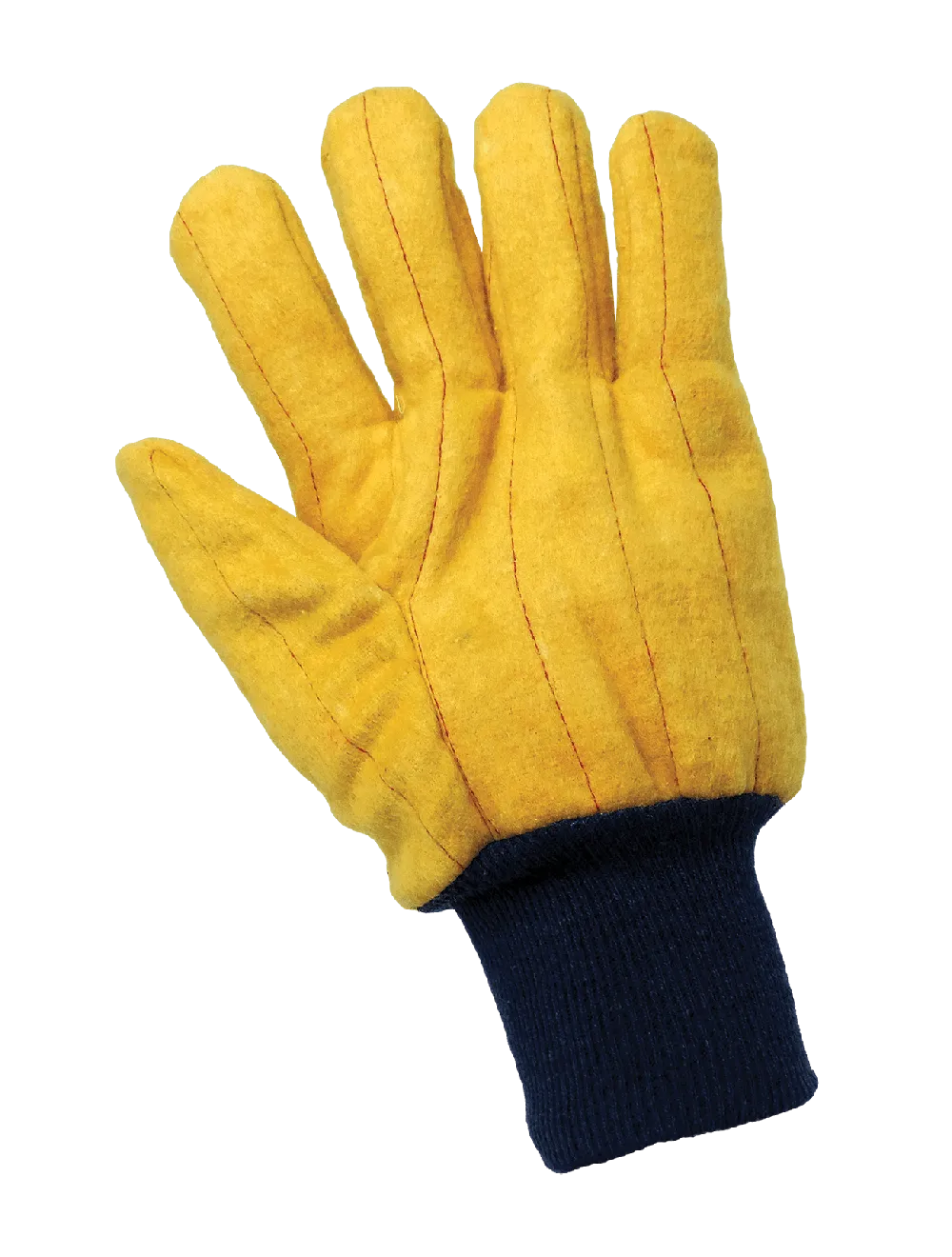 Global Glove Two-Ply Quilted Cotton Chore Gloves - Yellow