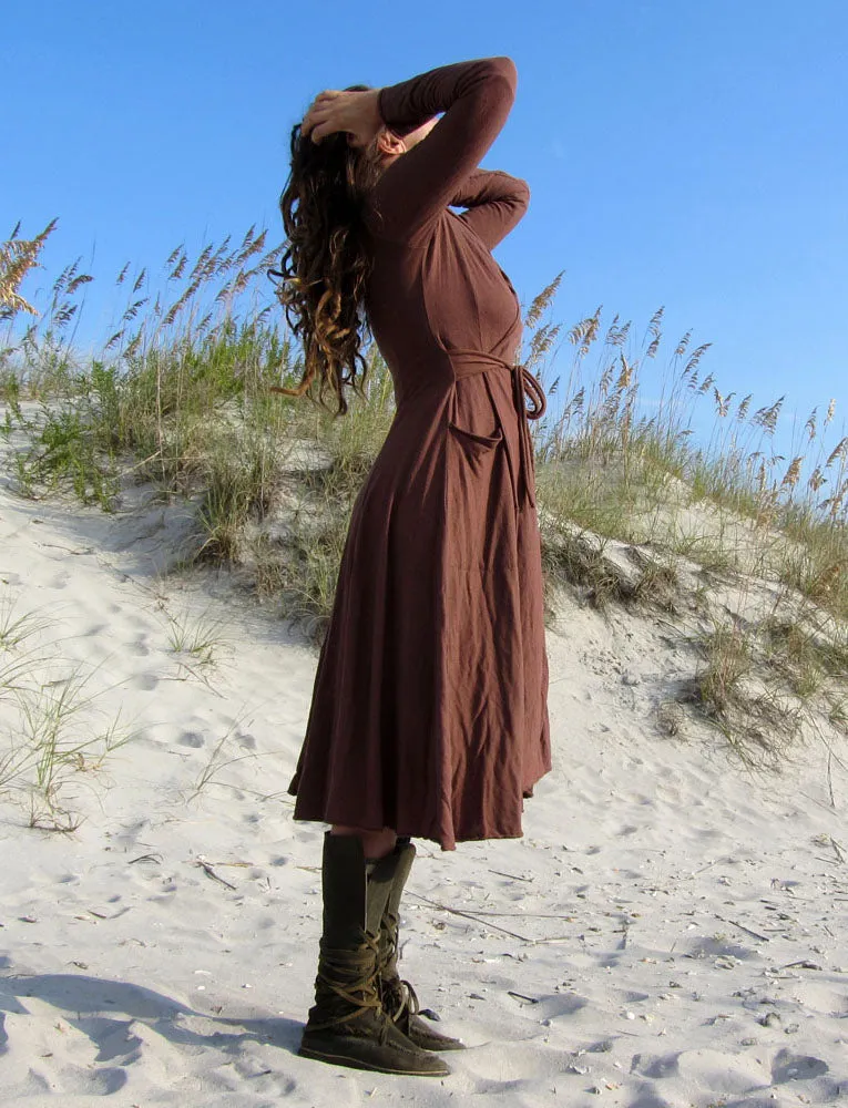 Hooded Perfect Pockets Belted Below Knee Cardigan