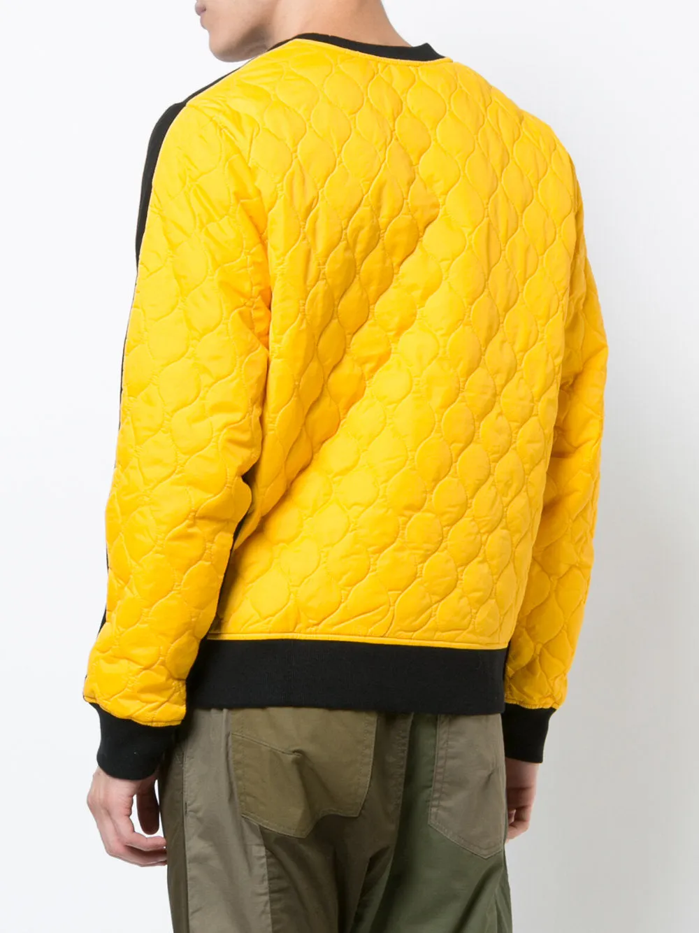 HYBRID NYLON QUILTED BACK CREWNECK