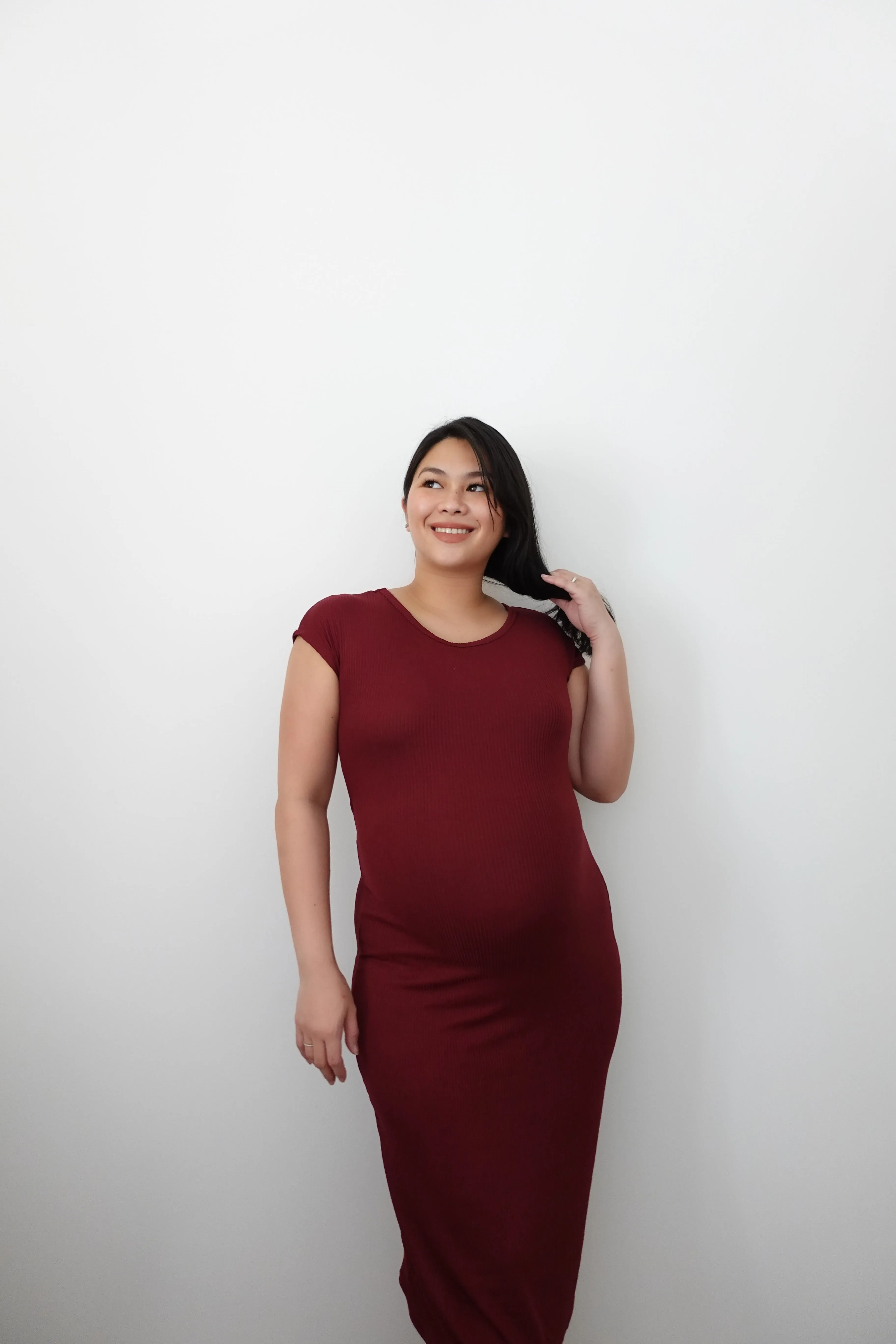 Janine  Maternity Dress Vermillion