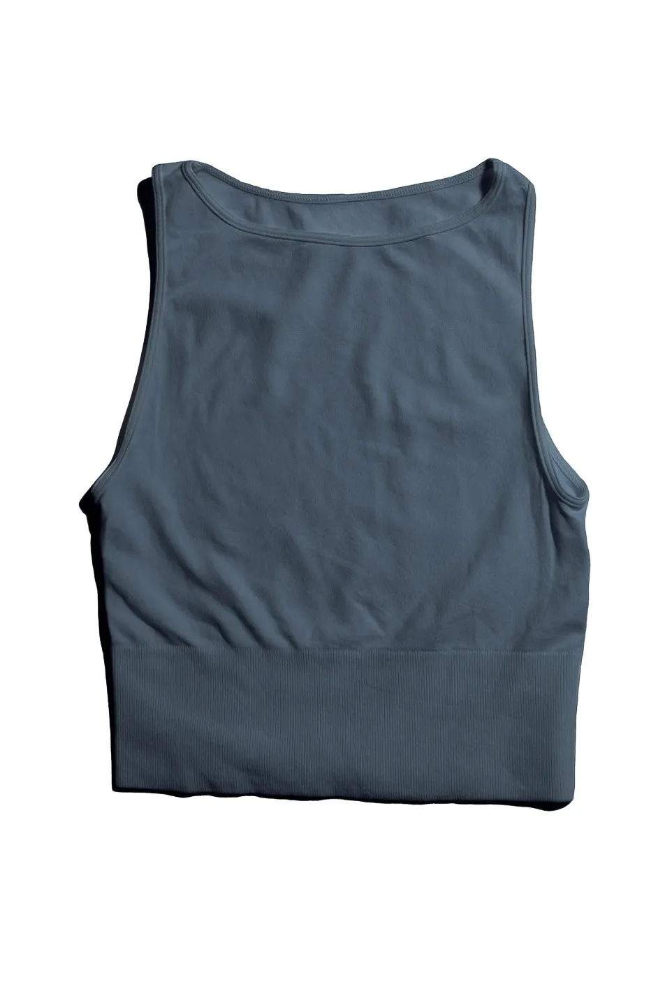 Kara Cropped Tank in Blue - FINAL SALE