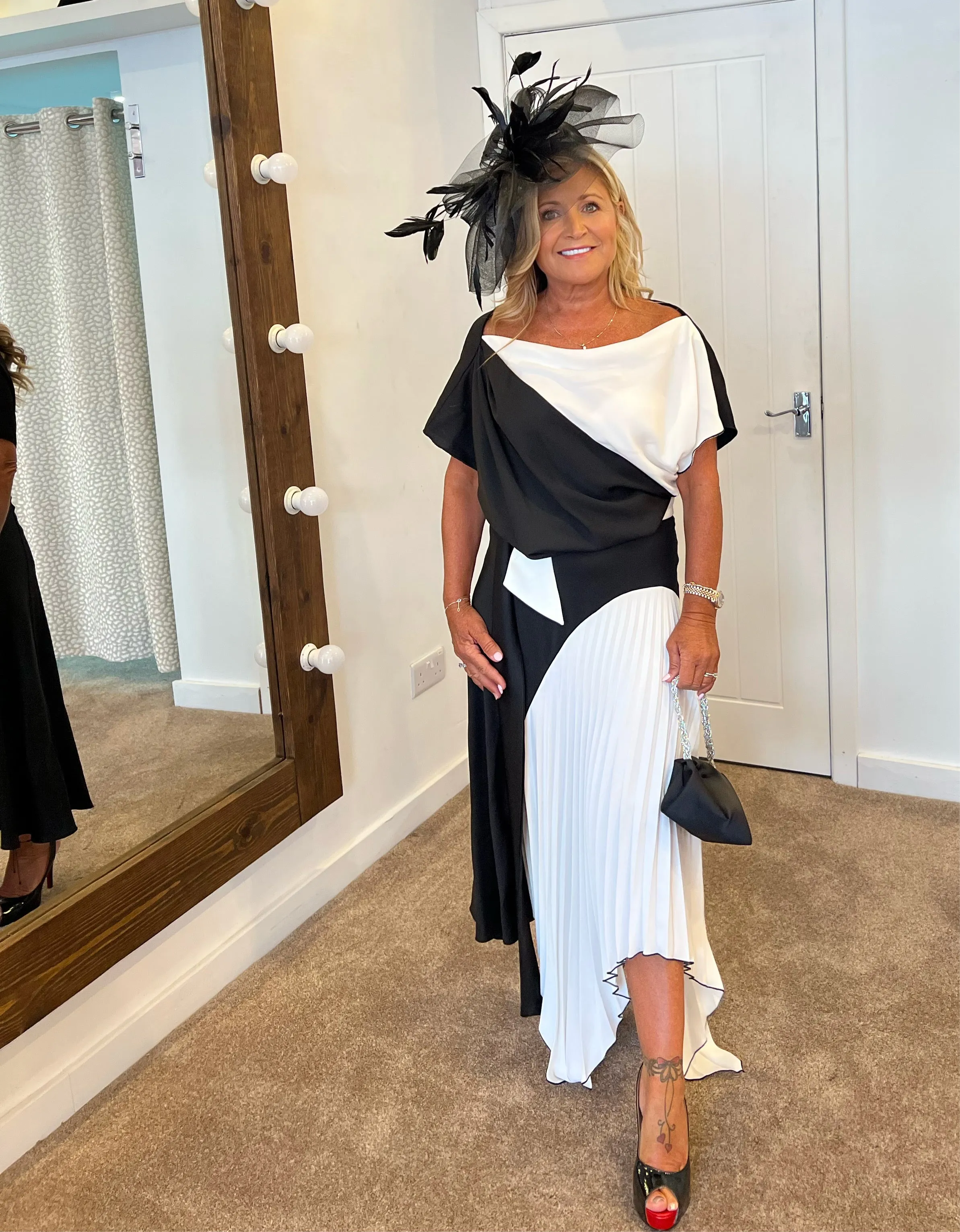 Kevan Jon Lucy dress black and ivory