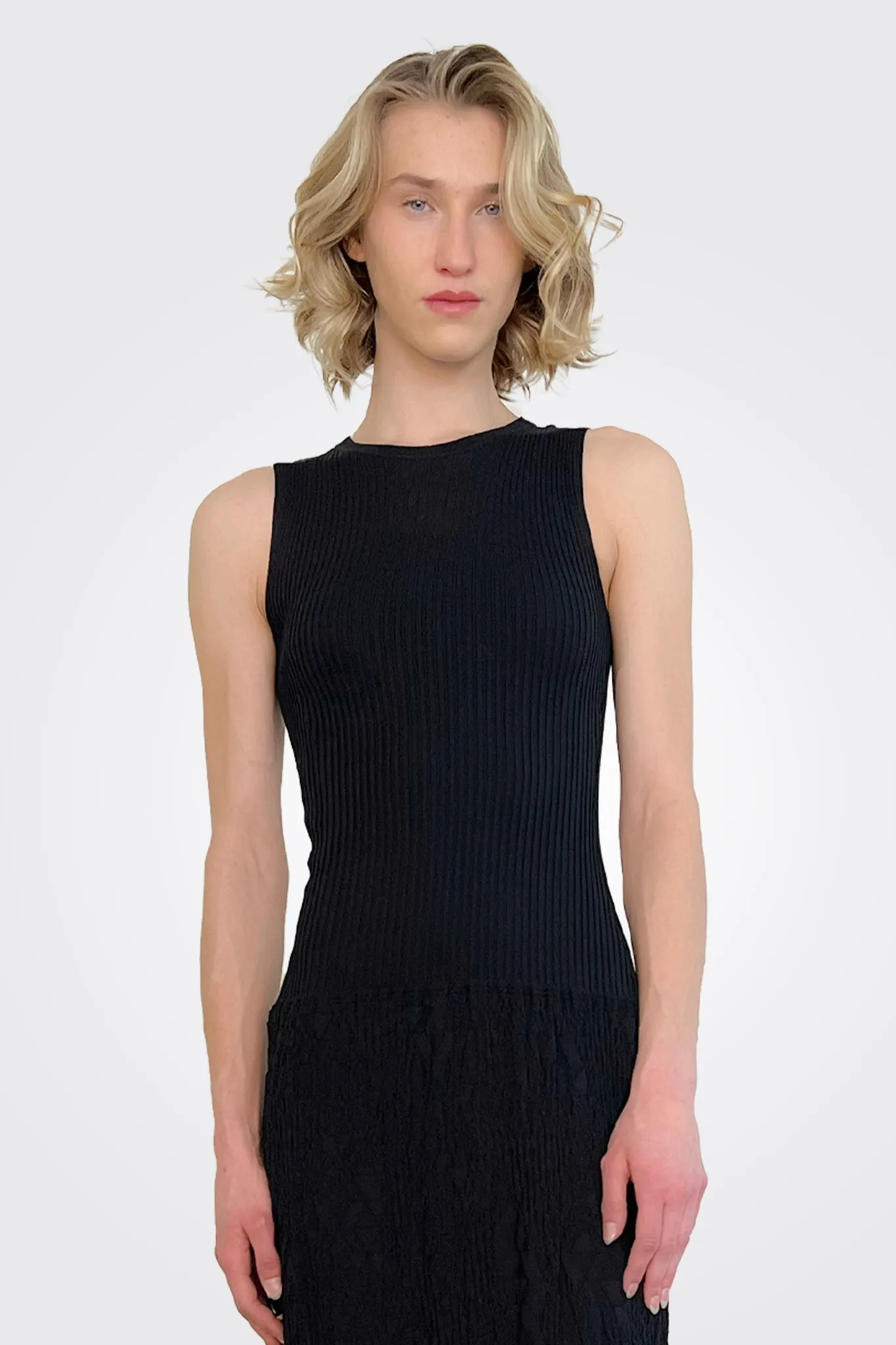Knit Midi Dress - Black