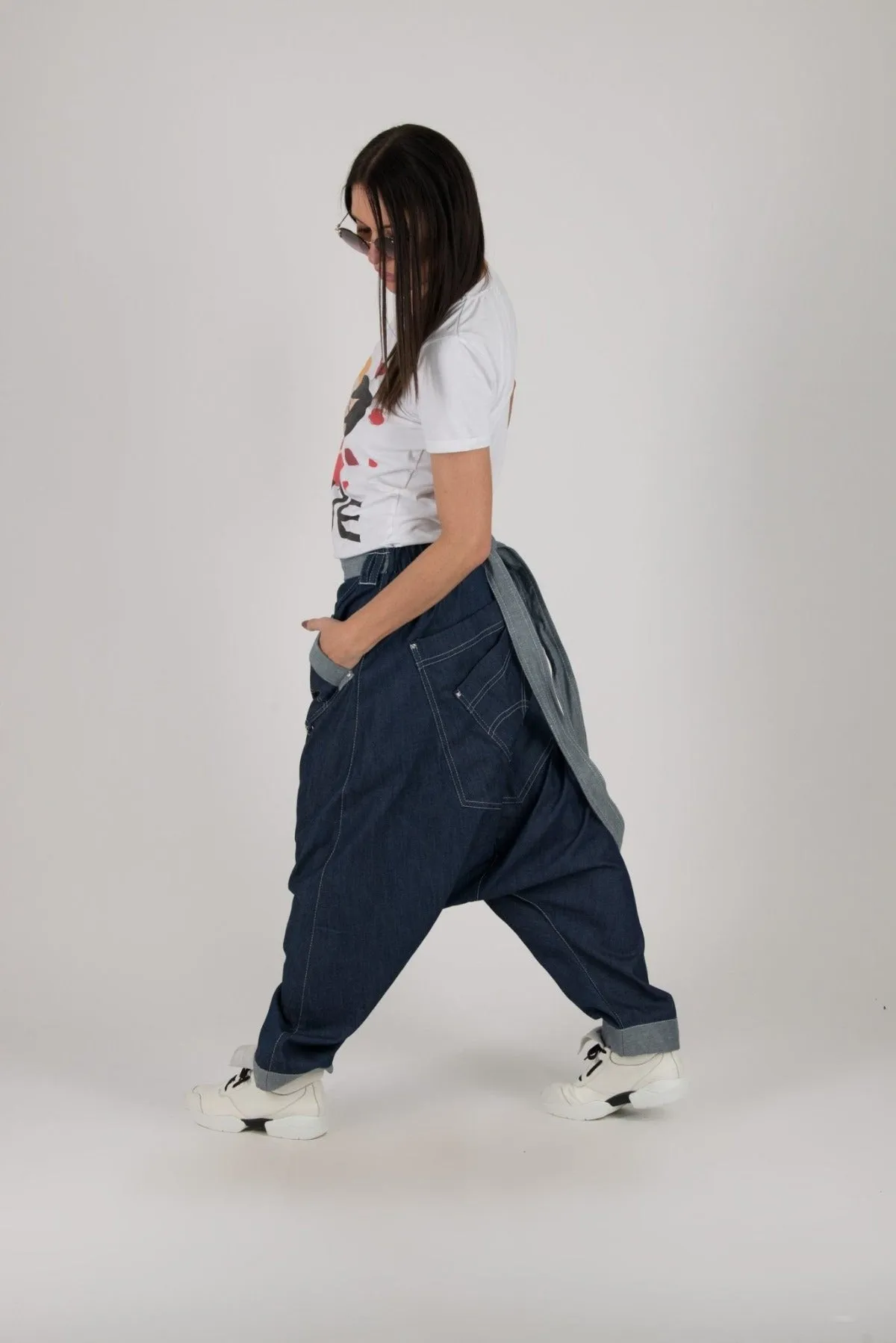 Lesila Jeans Drop Crotch Pants