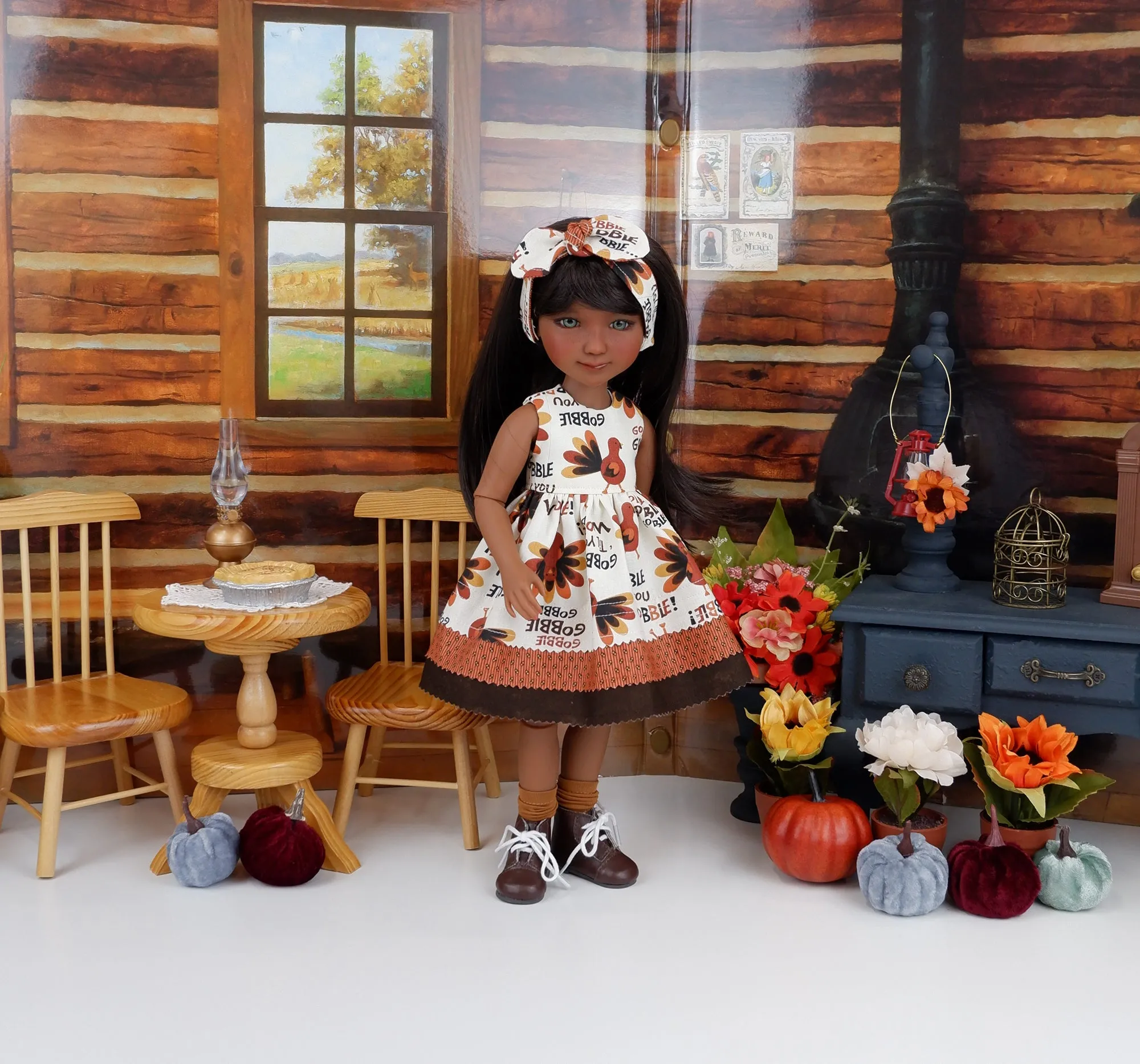Lil' Turkey - dress with boots for Ruby Red Fashion Friends doll