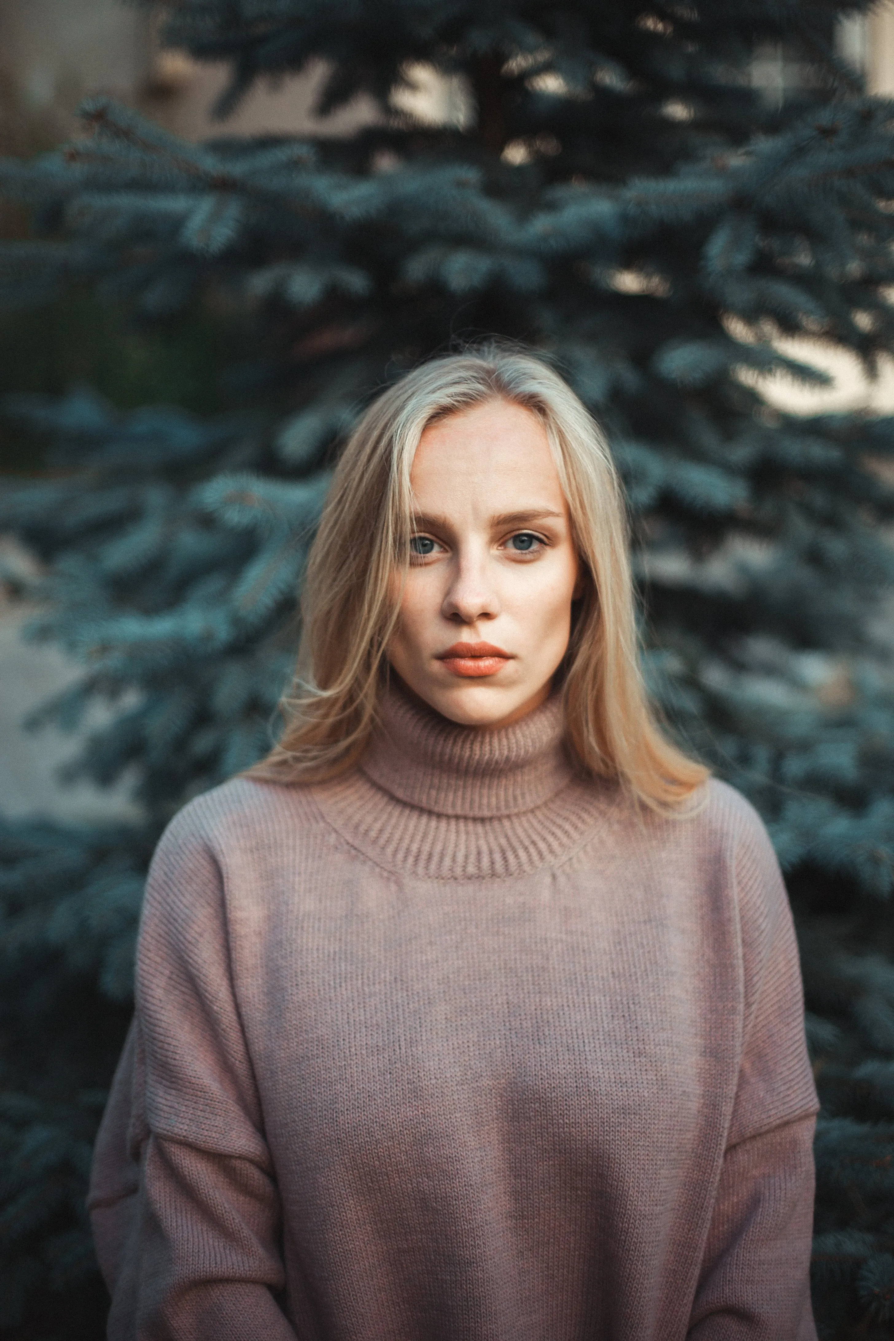 “Lilac” –  Wool  oversized long sweater | VÉJA