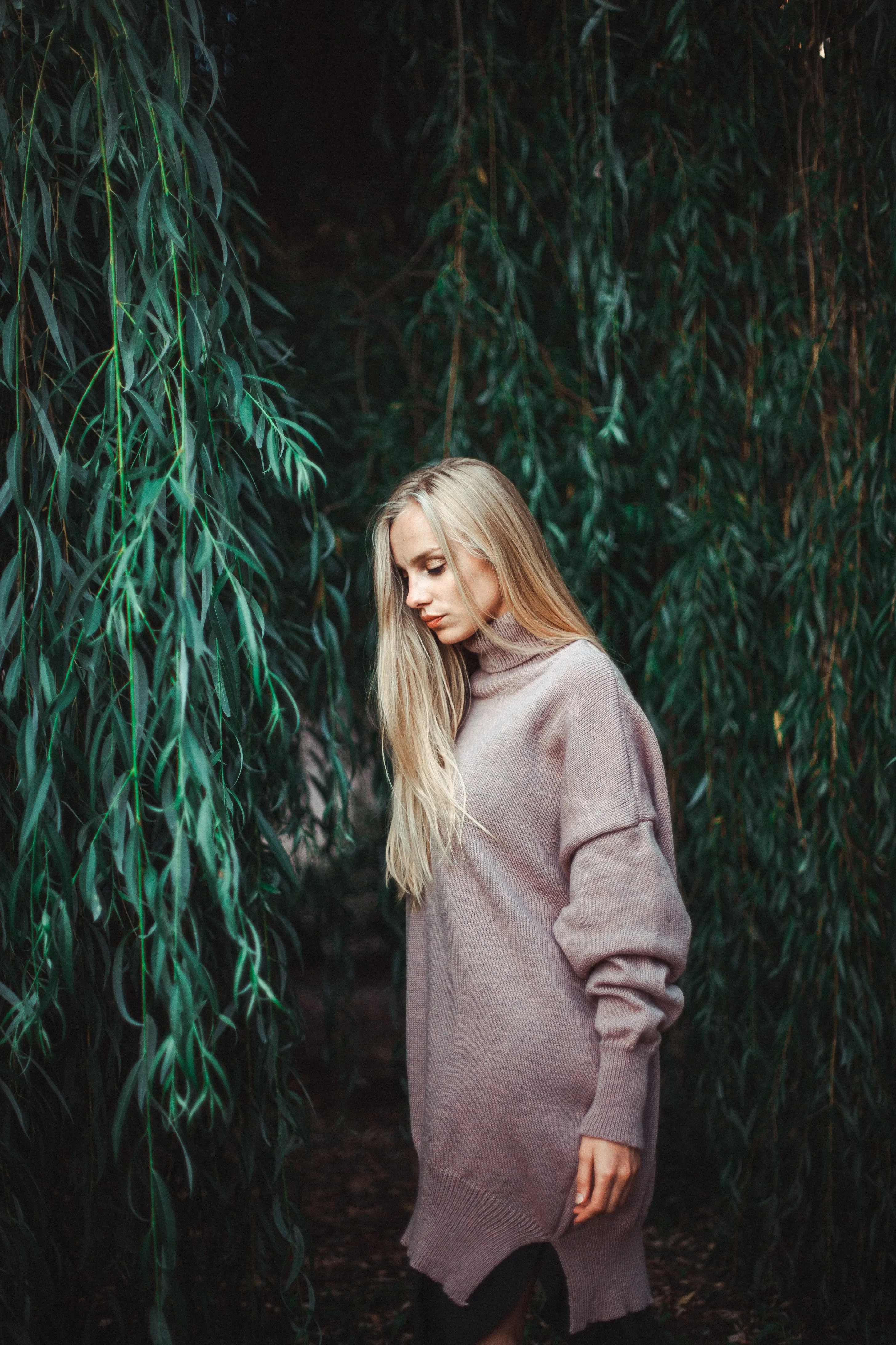 “Lilac” –  Wool  oversized long sweater | VÉJA