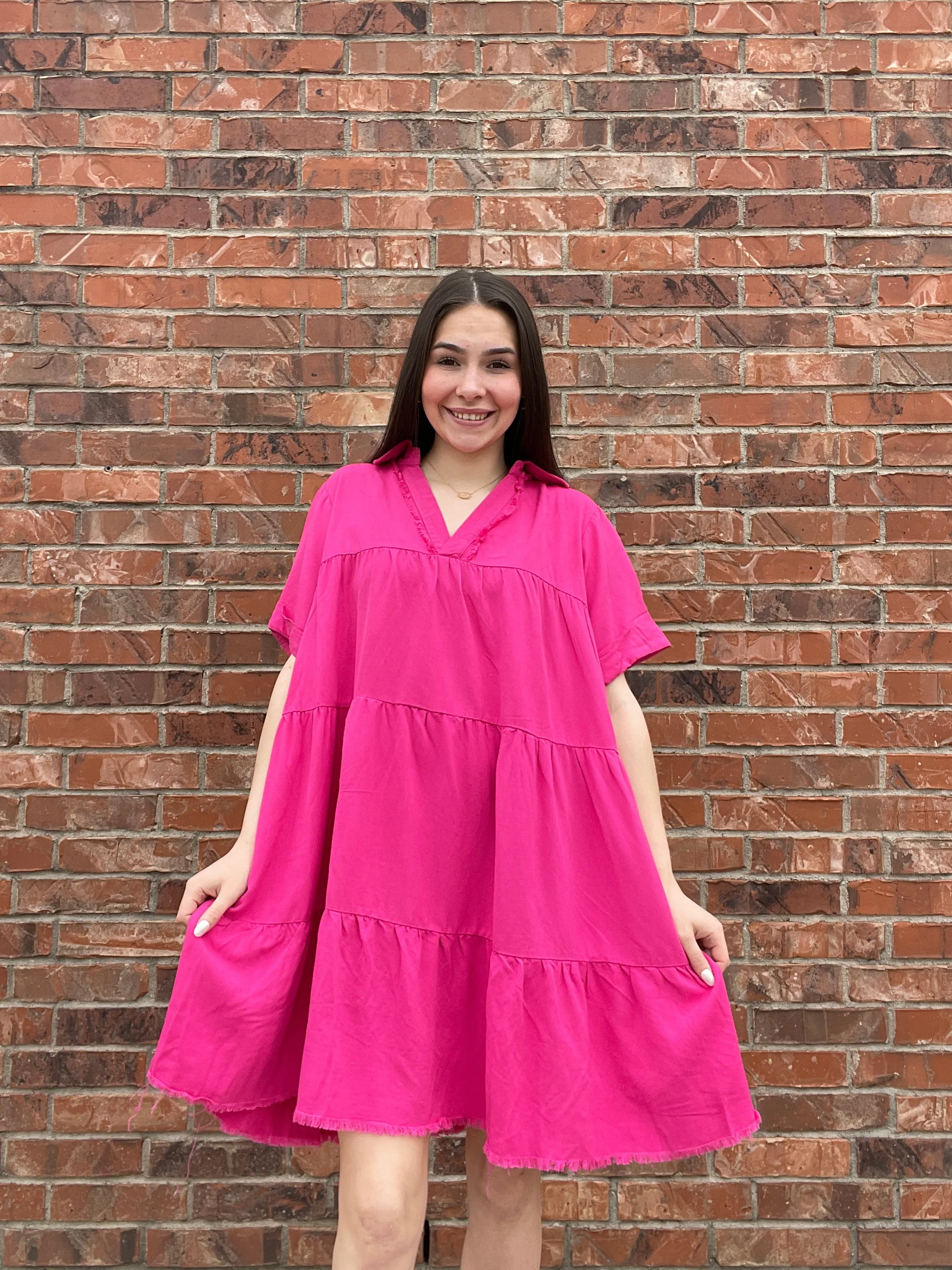 Liv Washed Tiered Dress