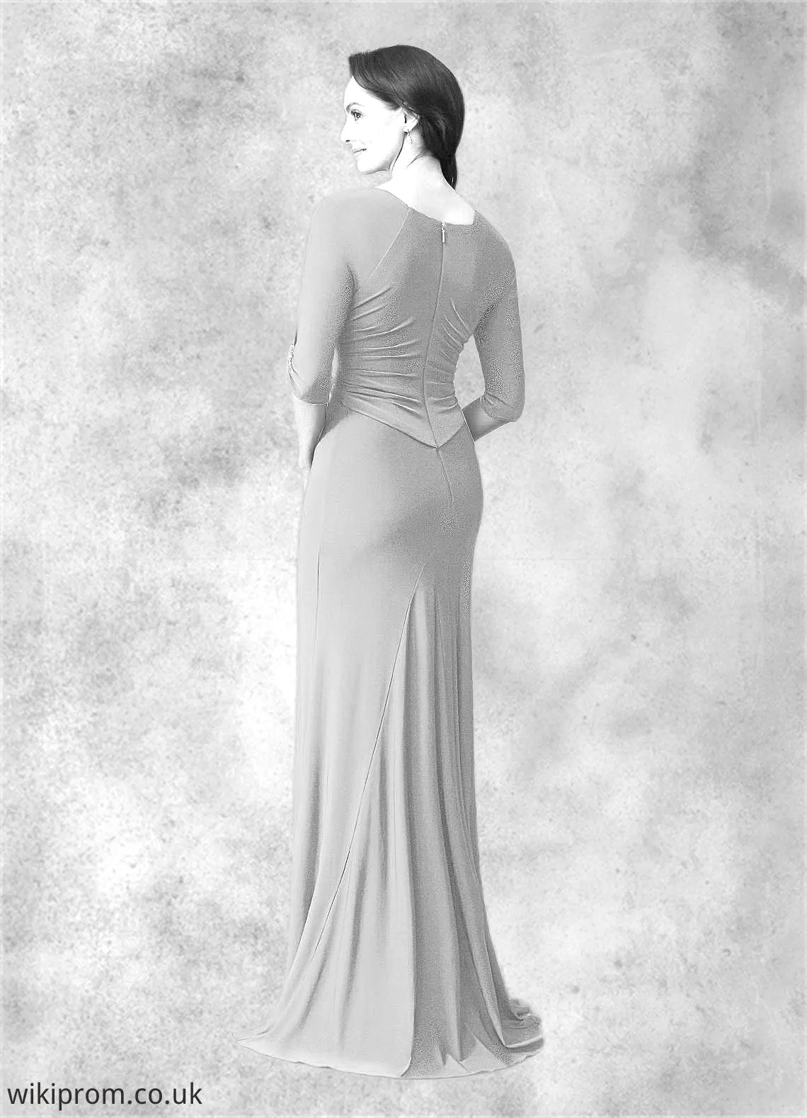 Lois Mermaid Sweetheart Neckline Luxe Knit Sweep Train Dress SWKP0019934